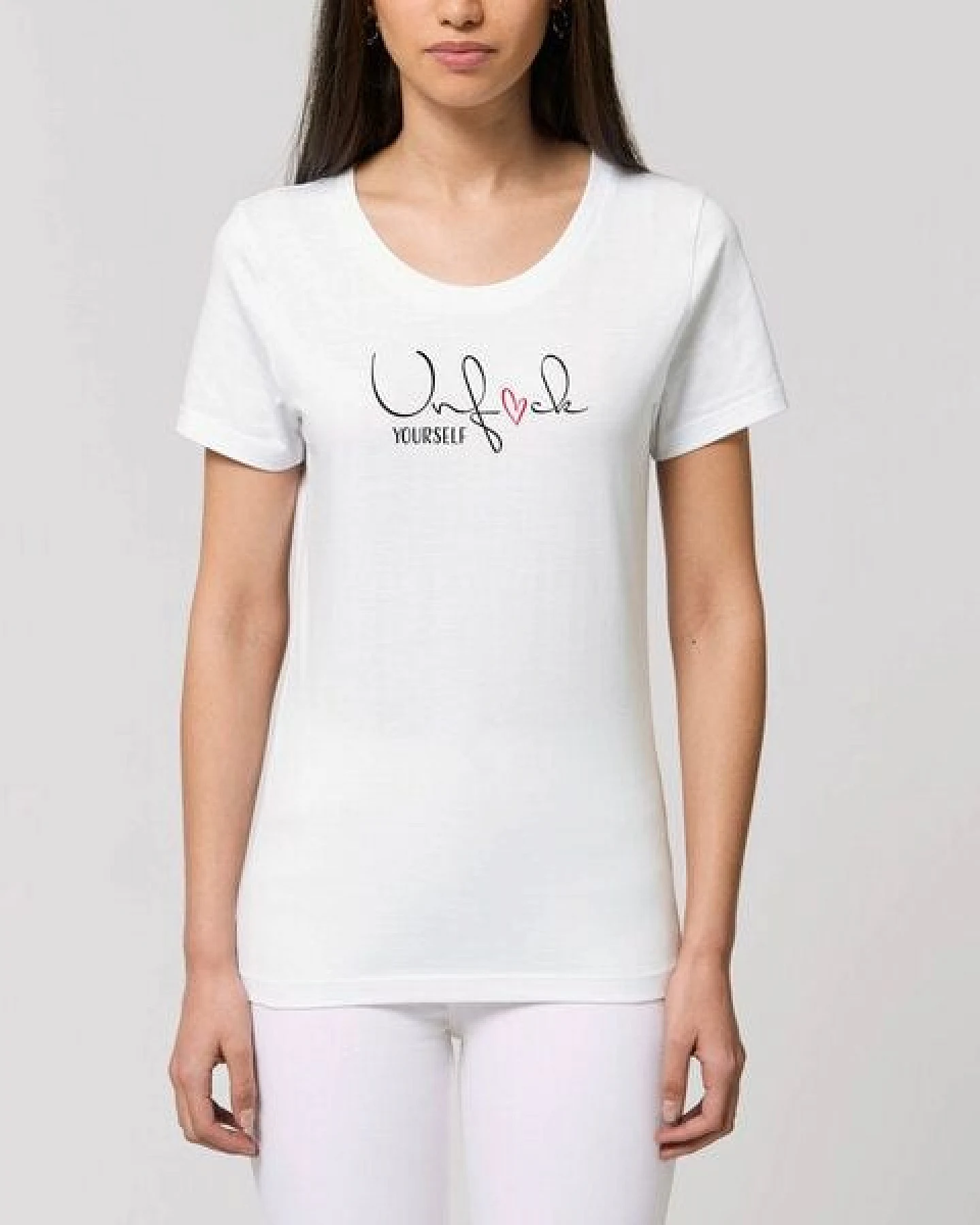 Human Family Bio Damen Statement T-Shirt "Unf*ck yourself" aus Bio-Baumwolle – Ansicht 3