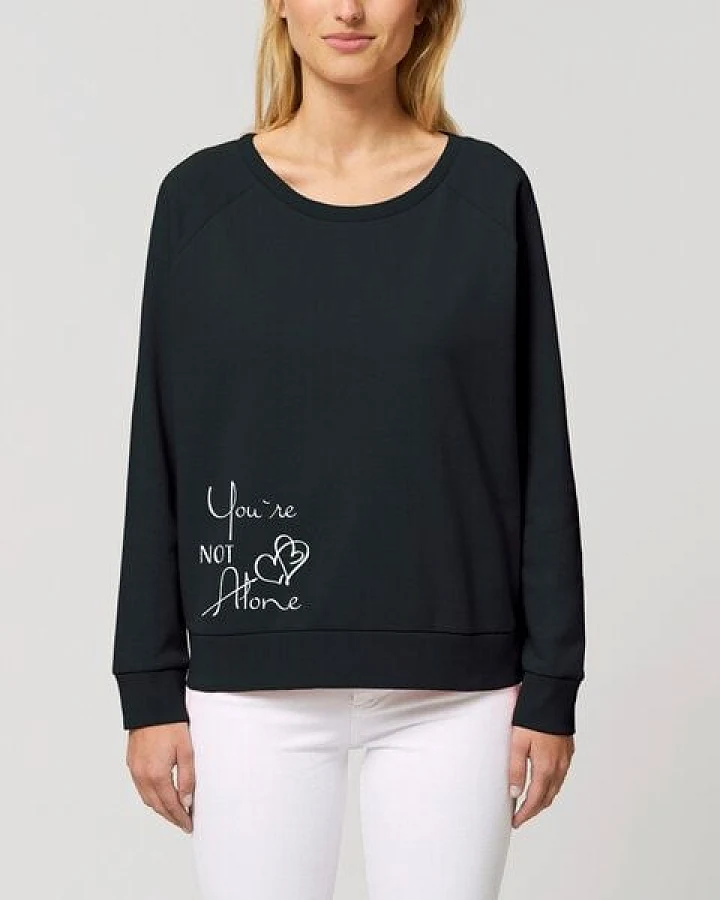 Human Family Weites Bio Damen Rundhals Sweatshirt "Dazzy - Not Alone" - in 4 Farben