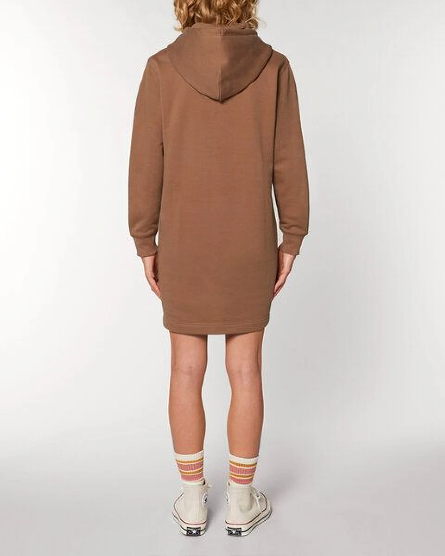 Human Family Langärmeliges Bio Damen Sweatshirt-Kleid mit Kapuze "Select - HF" – Ansicht 2