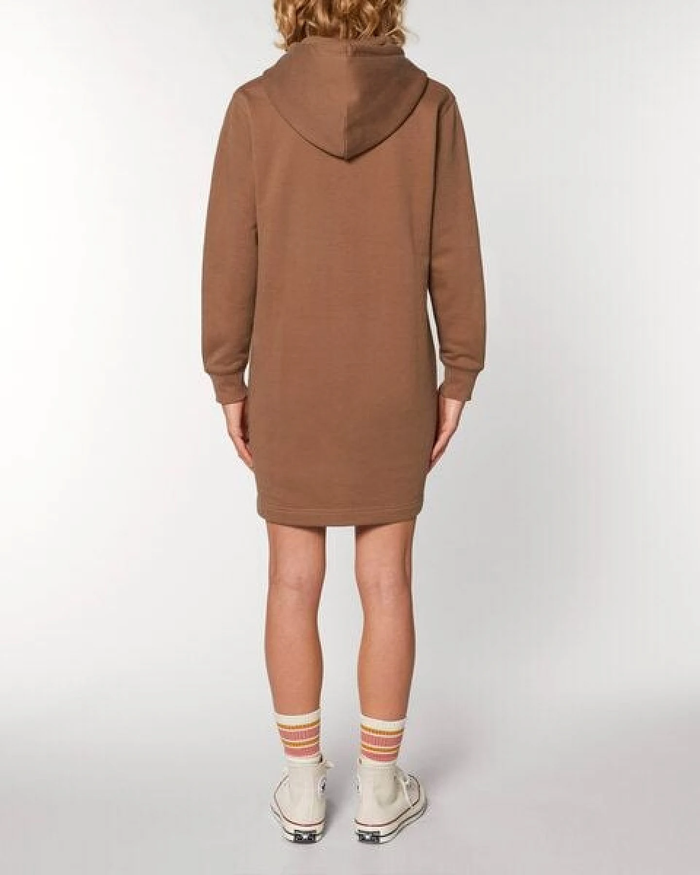 Human Family Langärmeliges Bio Damen Sweatshirt-Kleid mit Kapuze "Select - HF" – Ansicht 2