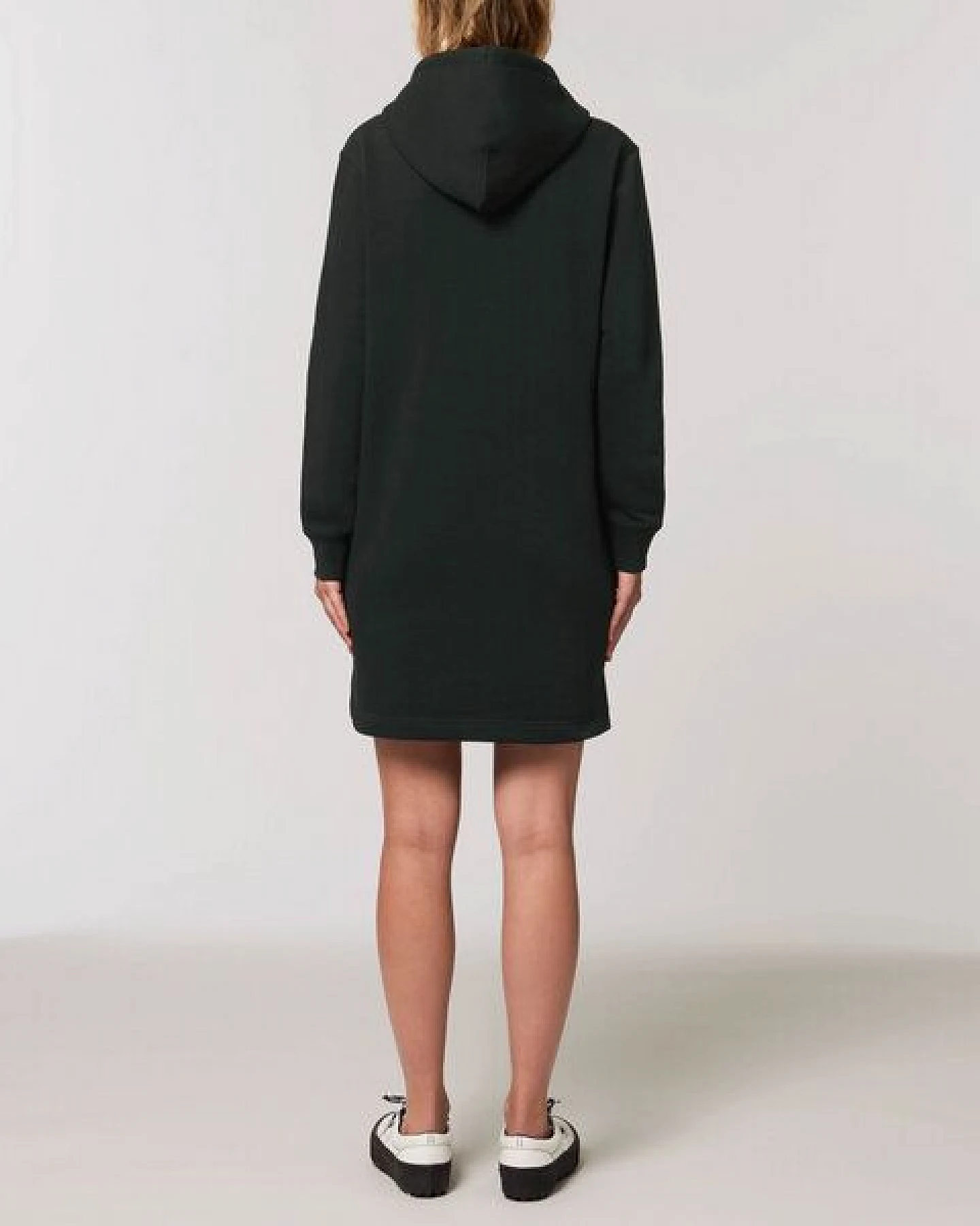 Human Family Langärmeliges Bio Damen Sweatshirt-Kleid mit Kapuze "Select - HF" – Ansicht 2