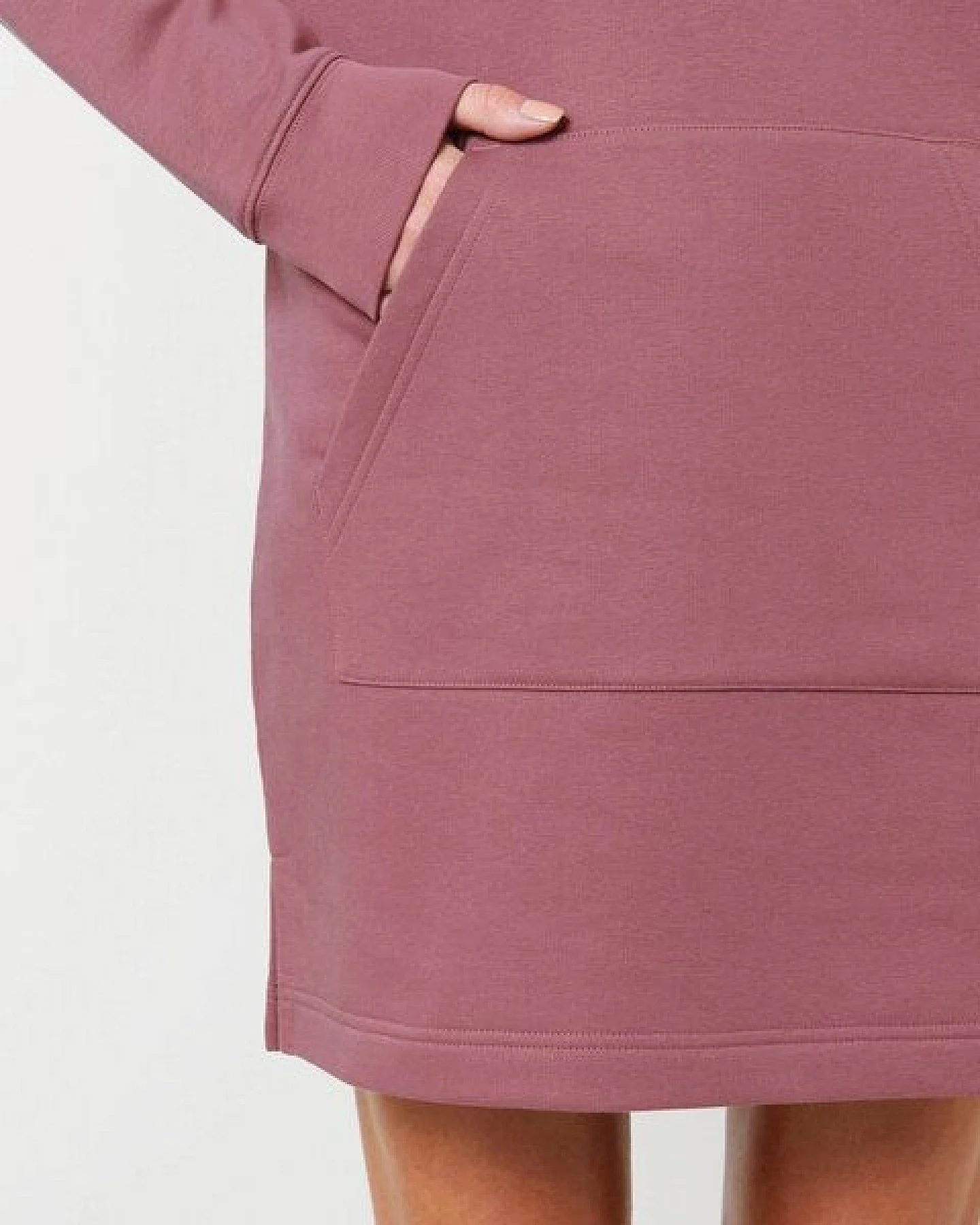 Human Family Langärmeliges Bio Damen Sweatshirt-Kleid mit Kapuze "Select - HF" – Ansicht 3