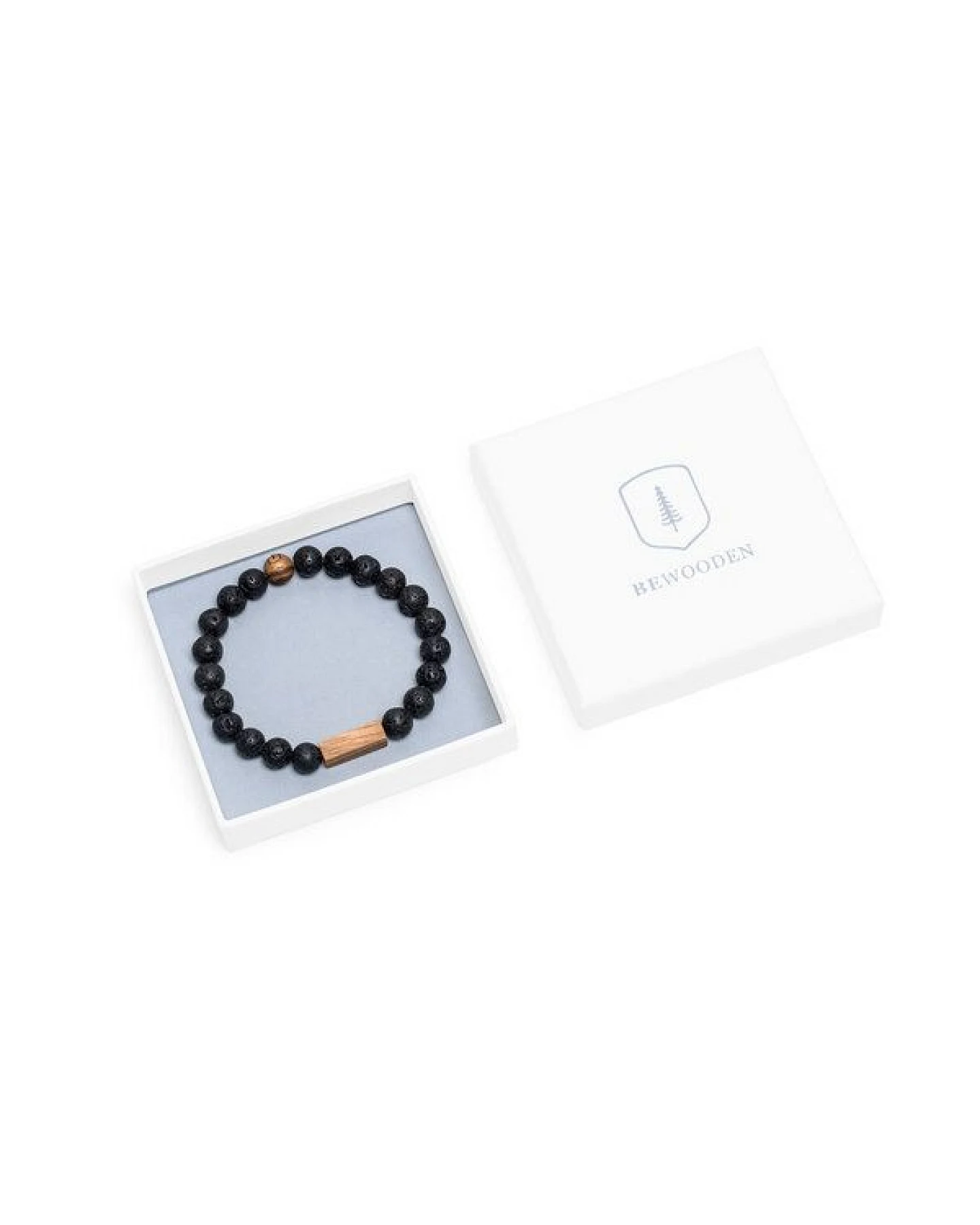BeWooden Perlenarmband mit Holzdetails "Lava Bracelet" – Ansicht 4
