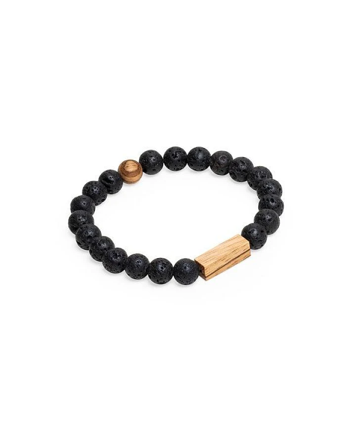 BeWooden Perlenarmband mit Holzdetails "Lava Bracelet"