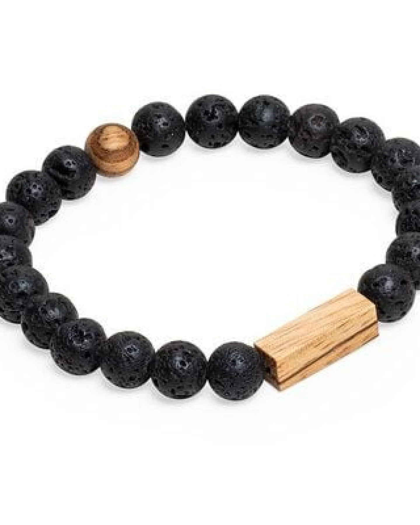 BeWooden Perlenarmband mit Holzdetails "Lava Bracelet" – Ansicht 2