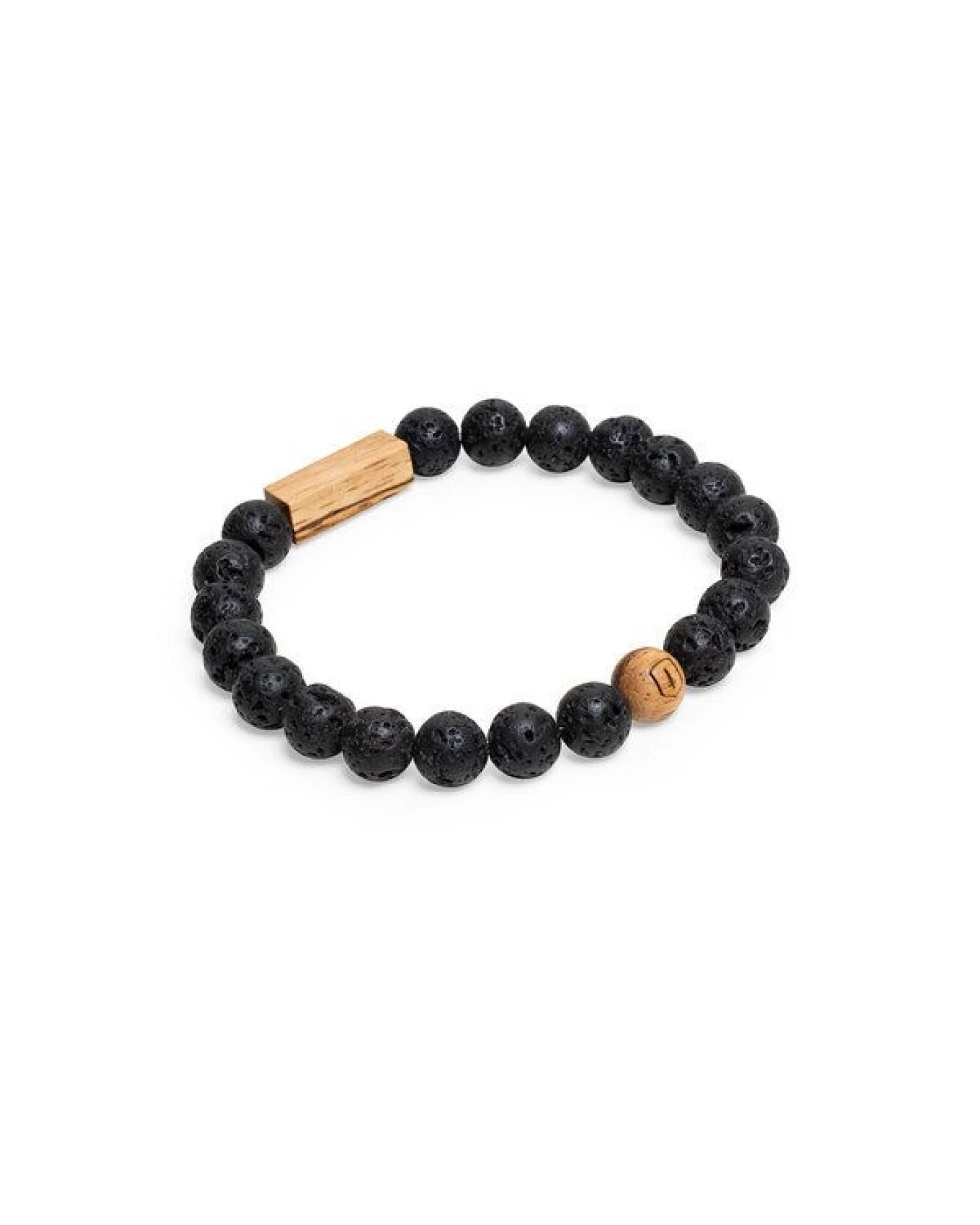 BeWooden Perlenarmband mit Holzdetails "Lava Bracelet" – Ansicht 3