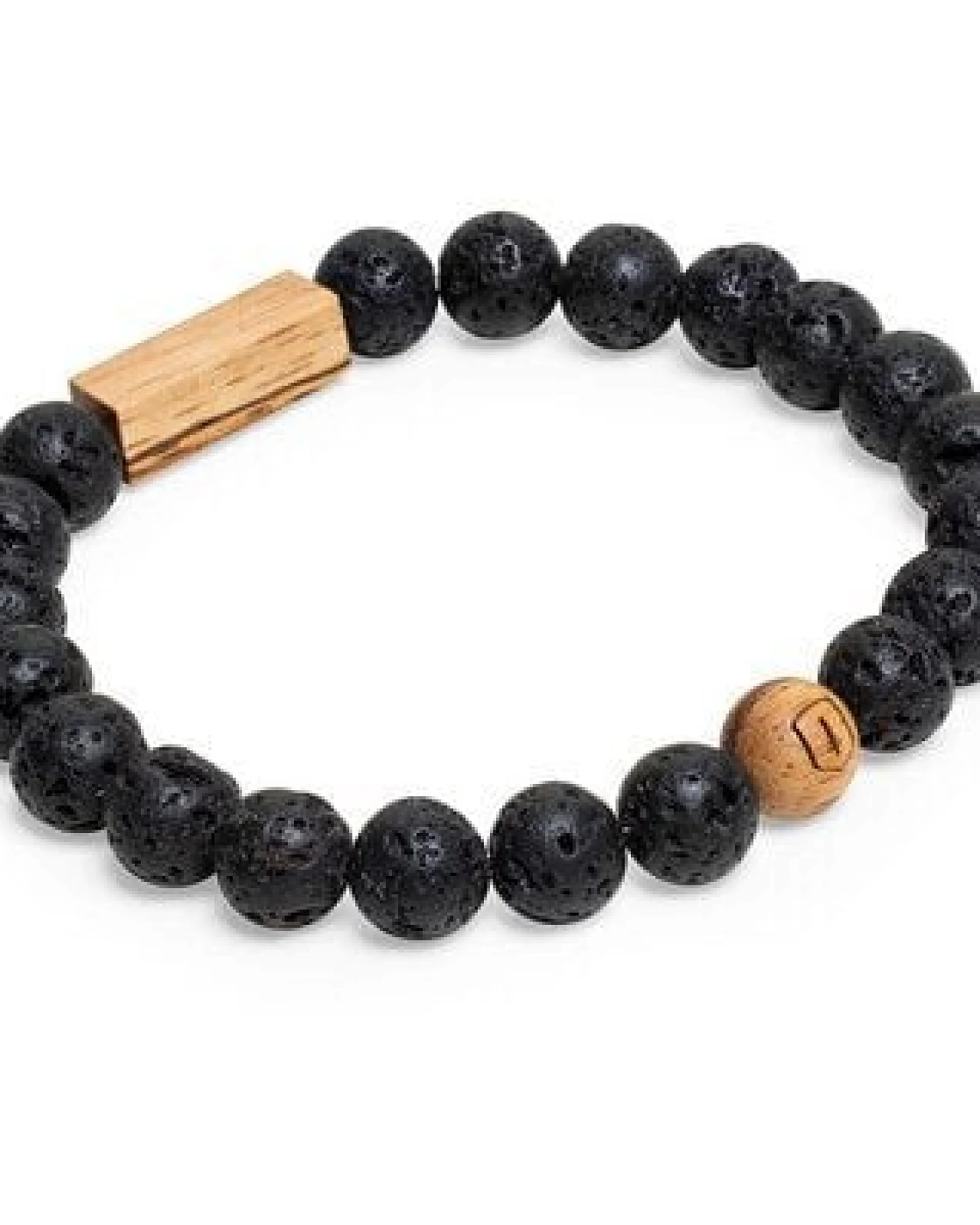 BeWooden Perlenarmband mit Holzdetails "Lava Bracelet" – Ansicht 3