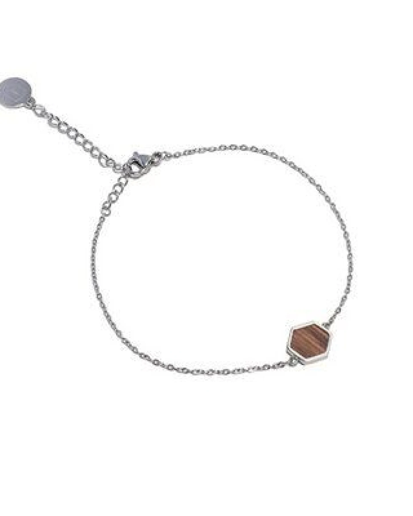 BeWooden Armbänder mit Holzdetail - Motiv Hexagon - Verschiedene Farben und Grössen – Ansicht 2