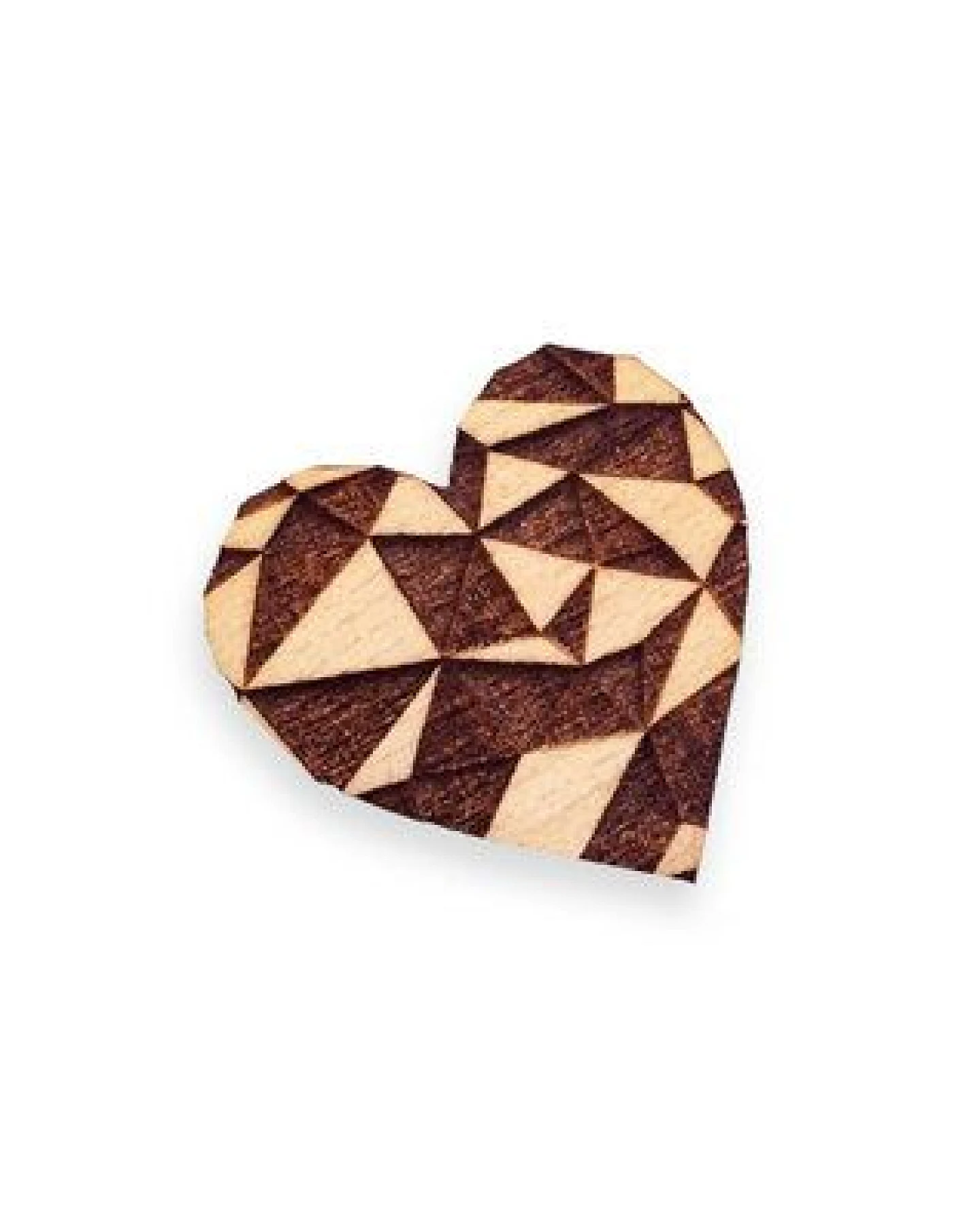 BeWooden Holzbrosche Love – handgemachter, nachhaltiger Anstecker mit Herzmotiv – Ansicht 2