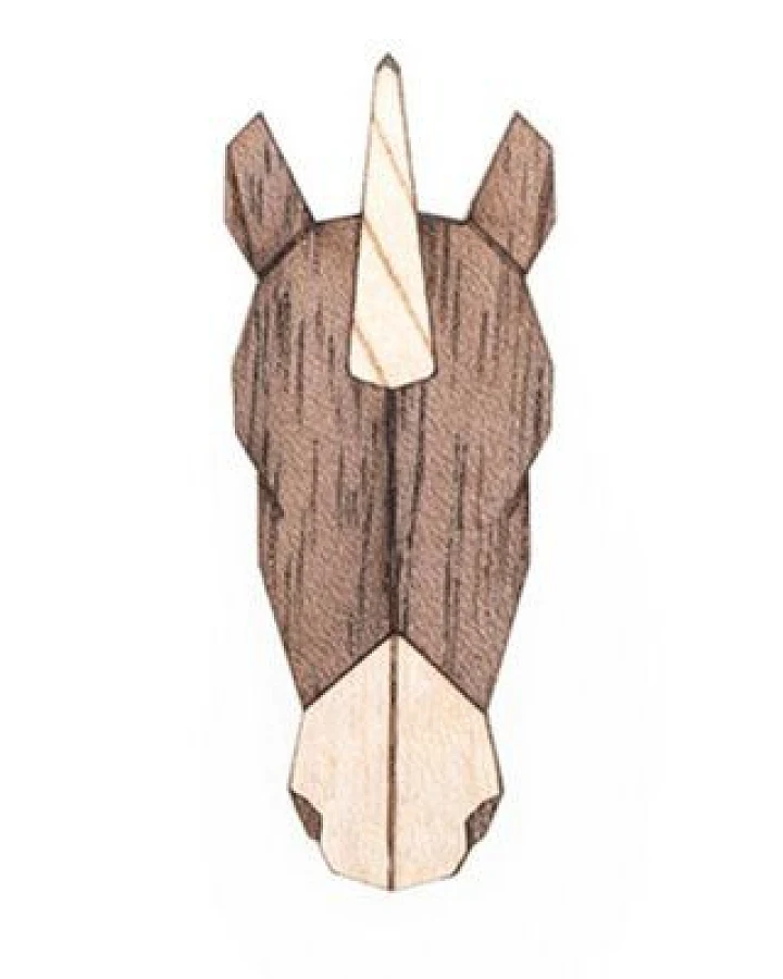 BeWooden Holzbrosche Einhorn – handgemachter, nachhaltiger Anstecker