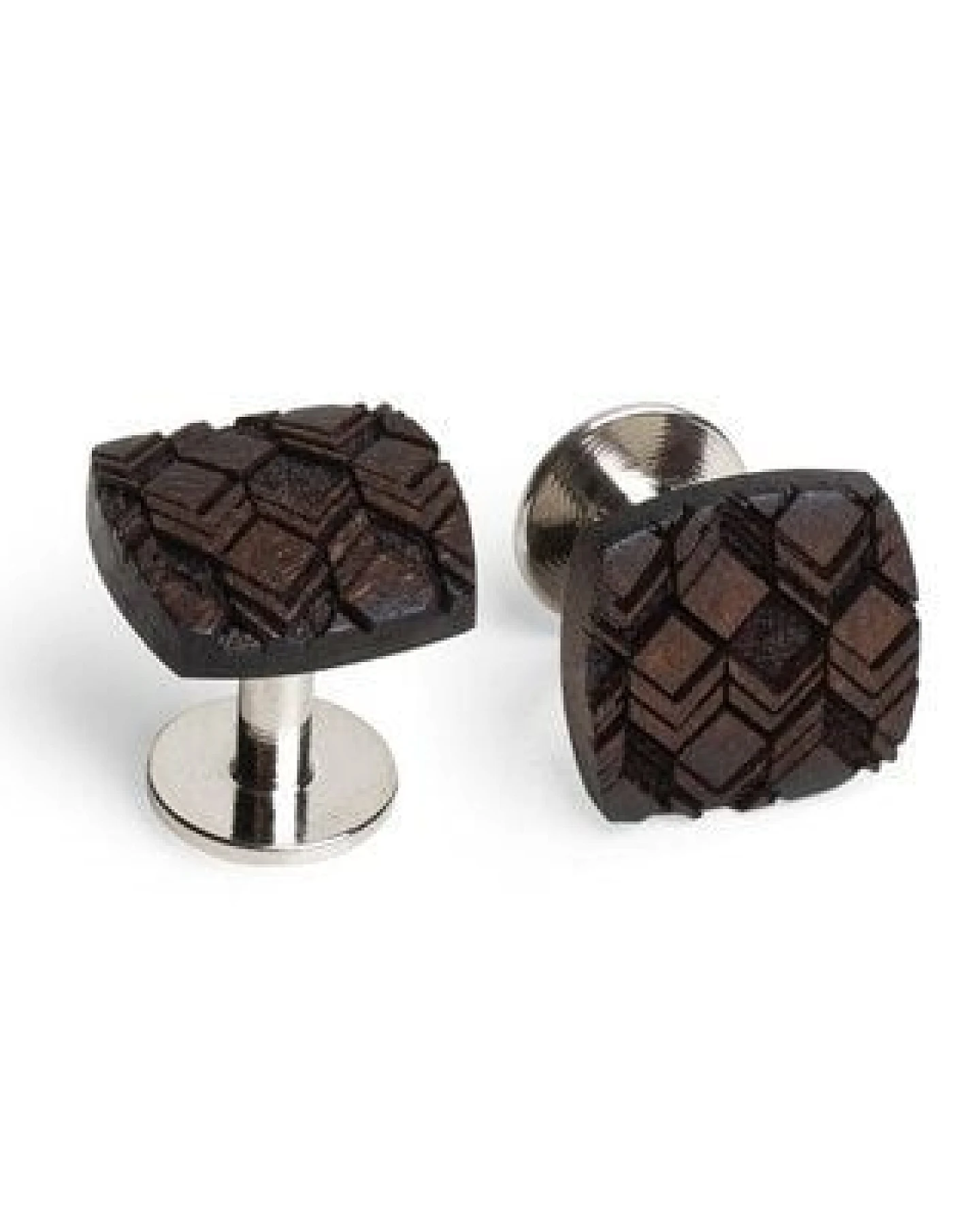 BeWooden Manschettenknöpfe "Choco Cuff" aus Holz – Ansicht 3