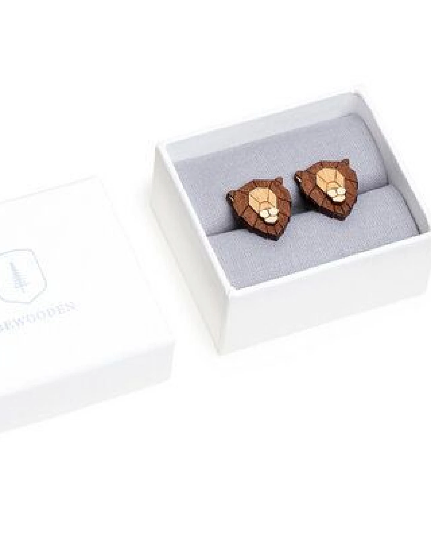 BeWooden Manschettenknöpfe "Lion Cuff" aus Holz – Ansicht 2