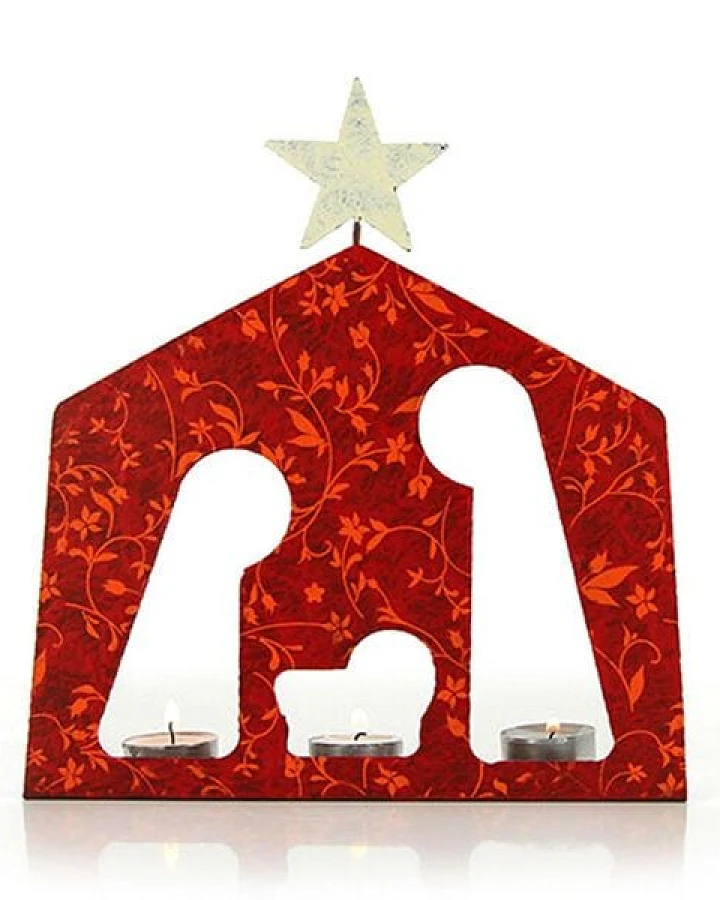 Mitienda Shop Teelichthalter Krippe, Weihnachtsdeko