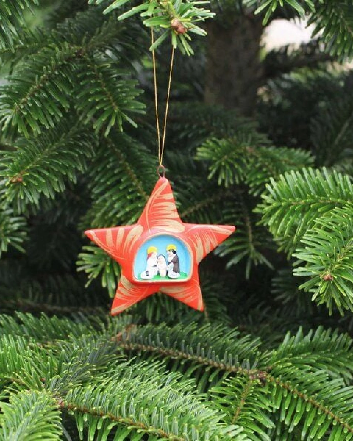 Mitienda Shop Christbaumschmuck aus Keramik, Krippenstern – Ansicht 3
