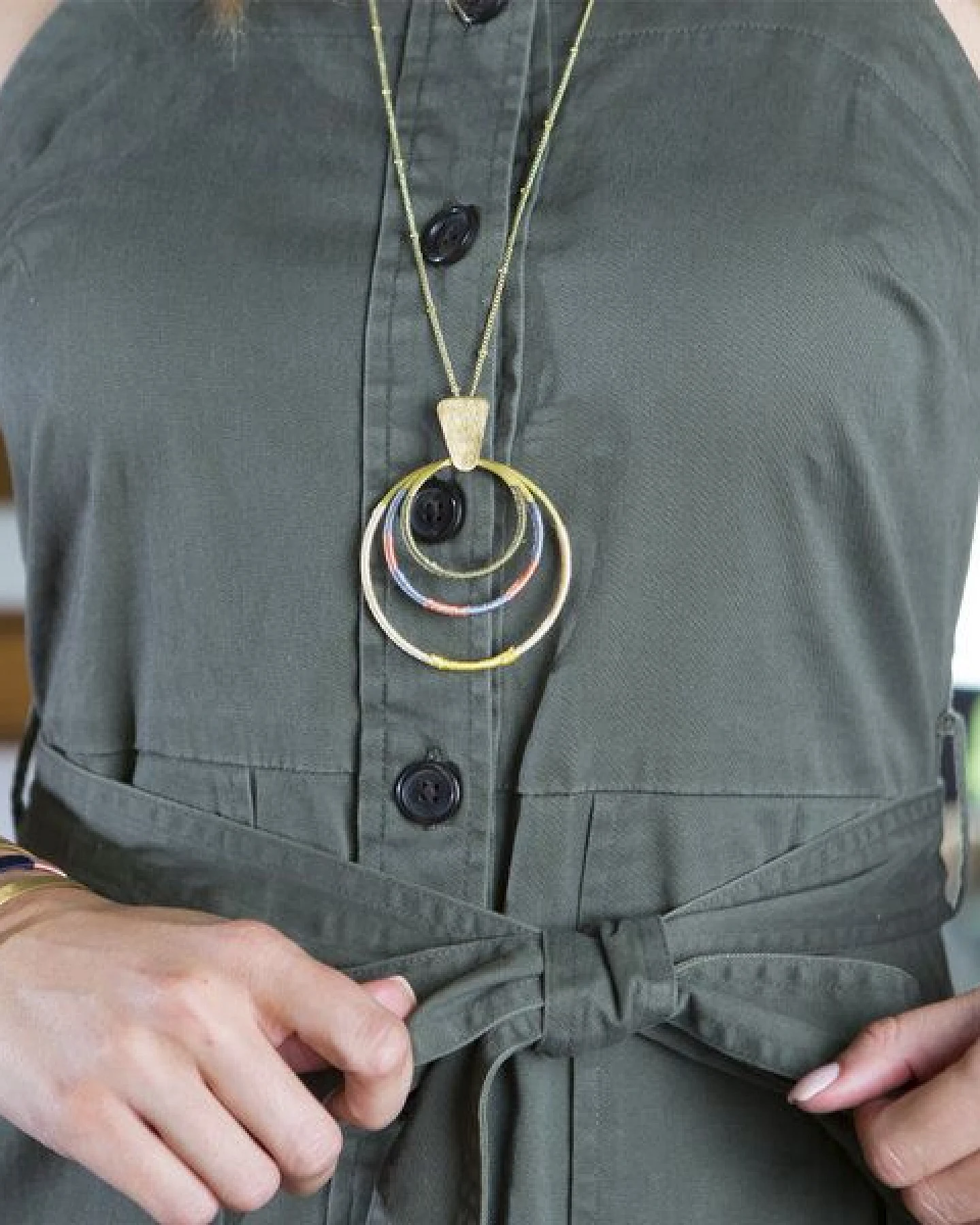Frida Feeling Halskette Kaia, Ringe 'Dawn', gold-farben – Ansicht 3
