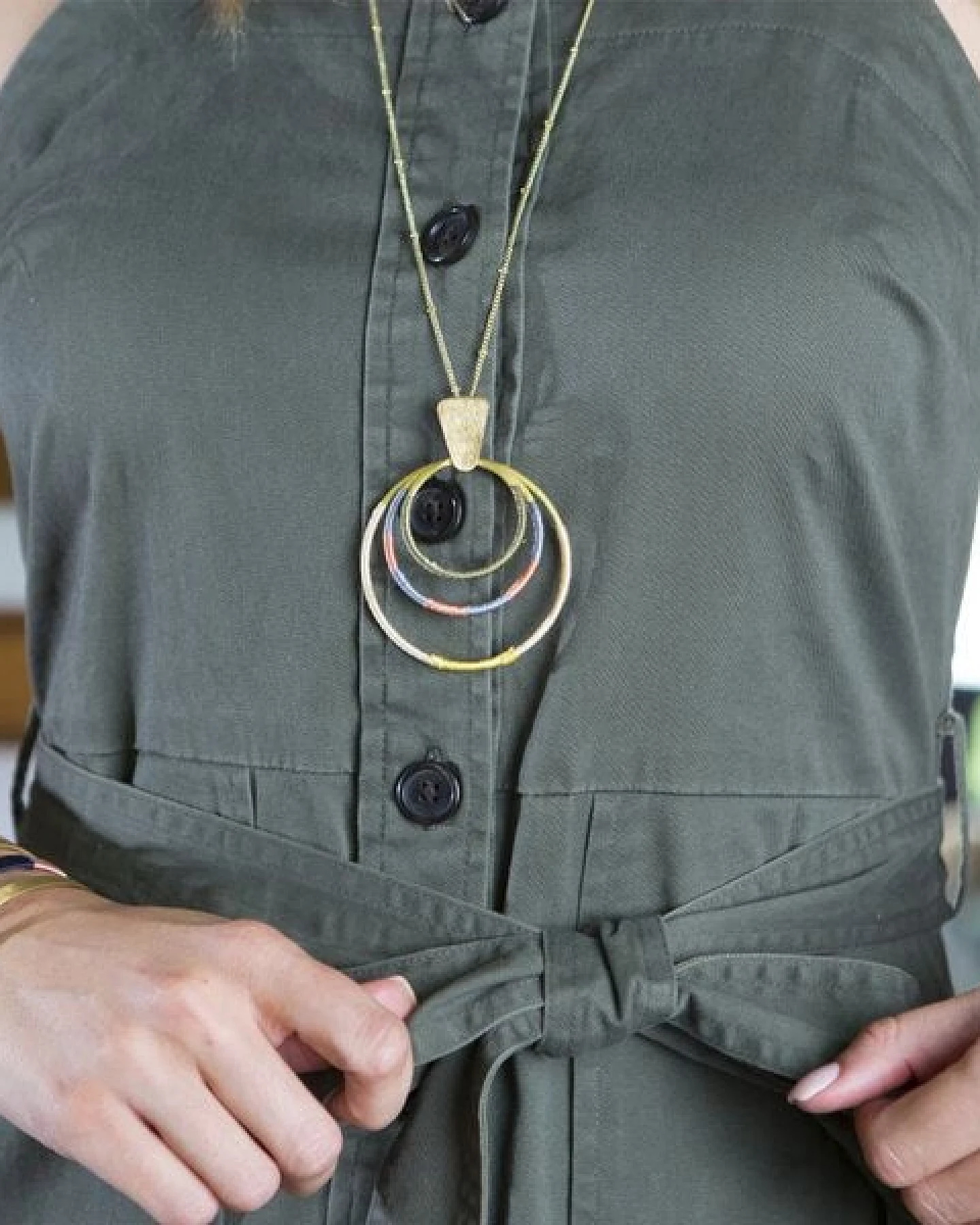 Frida Feeling Halskette Kaia, Ringe 'Dawn', gold-farben – Ansicht 3