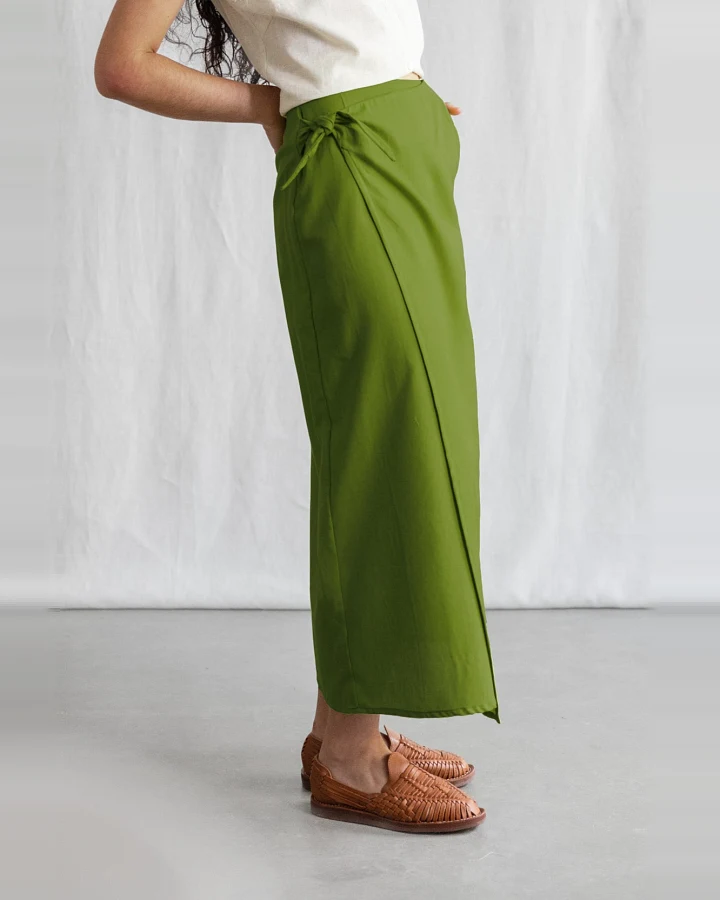 Jyoti Fair Works Damen vegan Wickelrock Tanvi Basil