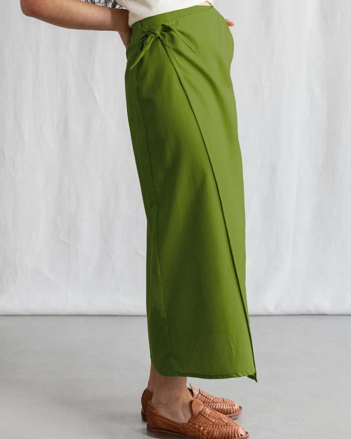 Jyoti Fair Works Damen vegan Wickelrock Tanvi Basil