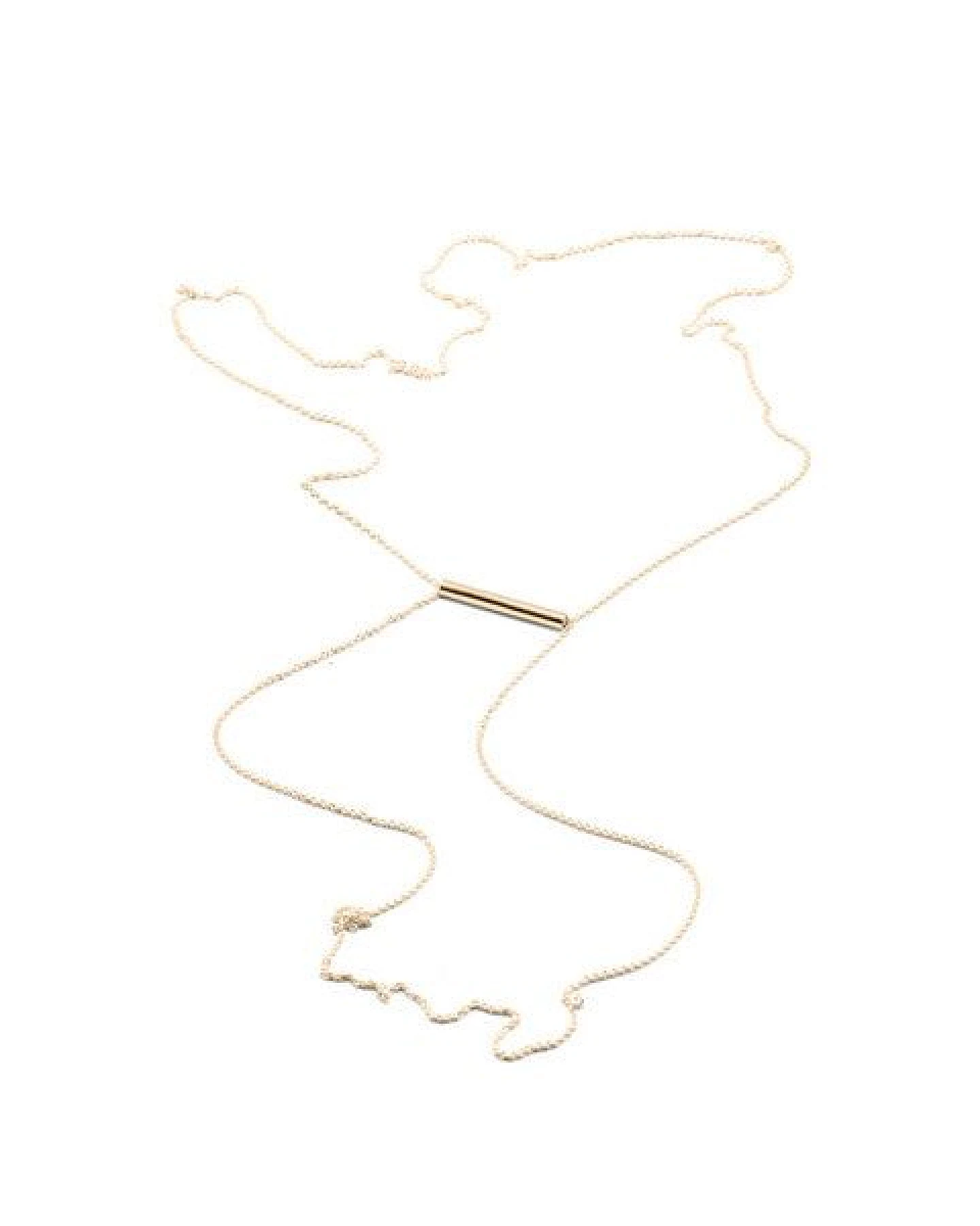 Jonathan Radetz Jewellery Kette BELONG, Gold 585, 14 Karat, Länge 80 cm, verstellbar ohne Verschluss, Handmade in Germany – Ansicht 2