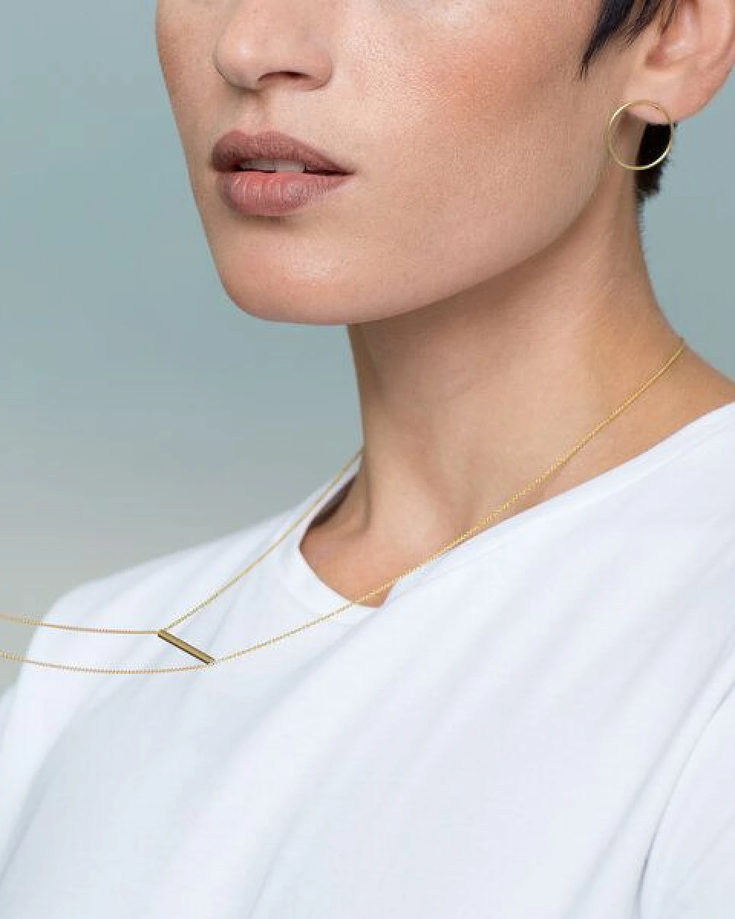Jonathan Radetz Jewellery Kette BELONG, Gold 585, 14 Karat, Länge 80 cm, verstellbar ohne Verschluss, Handmade in Germany – Ansicht 3