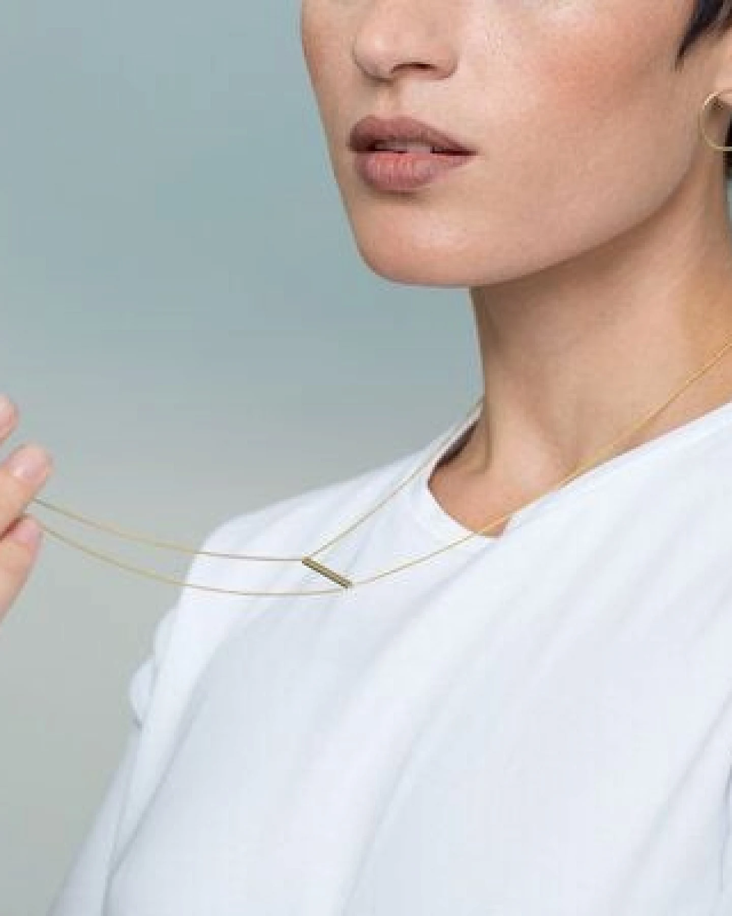 Jonathan Radetz Jewellery Kette BELONG, Gold 585, 14 Karat, Länge 80 cm, verstellbar ohne Verschluss, Handmade in Germany – Ansicht 4