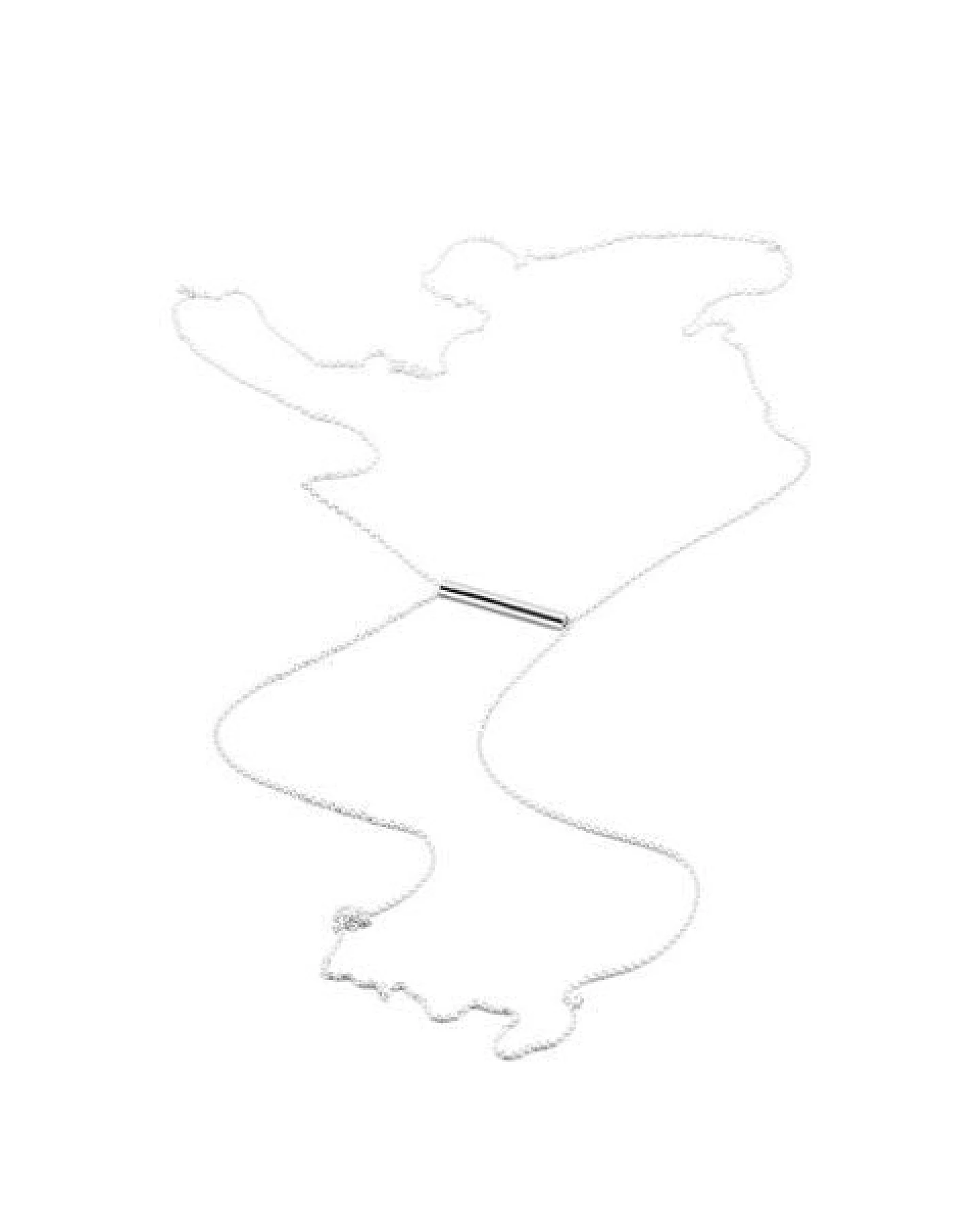 Jonathan Radetz Jewellery Kette BELONG, Silber 925, Sterlingsilber, Länge 80 cm oder 100 cm, verstellbar ohne Verschluss, Handmade in Germany – Ansicht 2