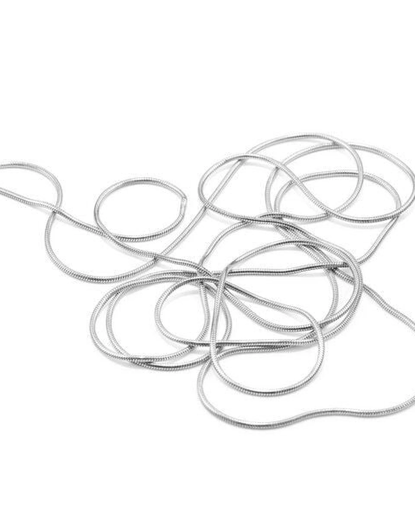 Jonathan Radetz Jewellery Kette Endless, fine, raw, snake, finecube, fine square, flow, endlos, Länge 120cm, Silber 925, Made in Germany – Ansicht 3