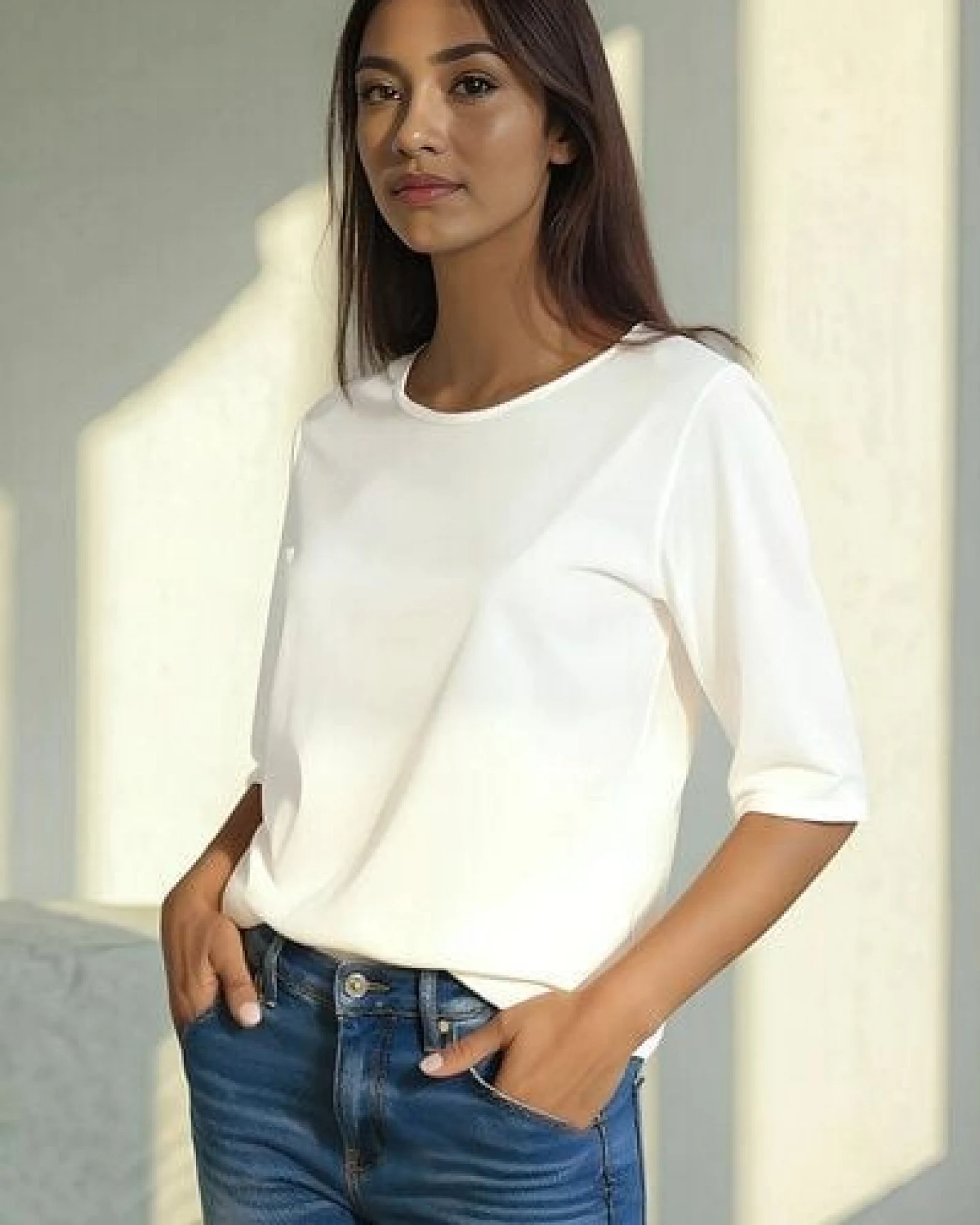 l'amour est bleu Bluse aus Tencel – Ansicht 3