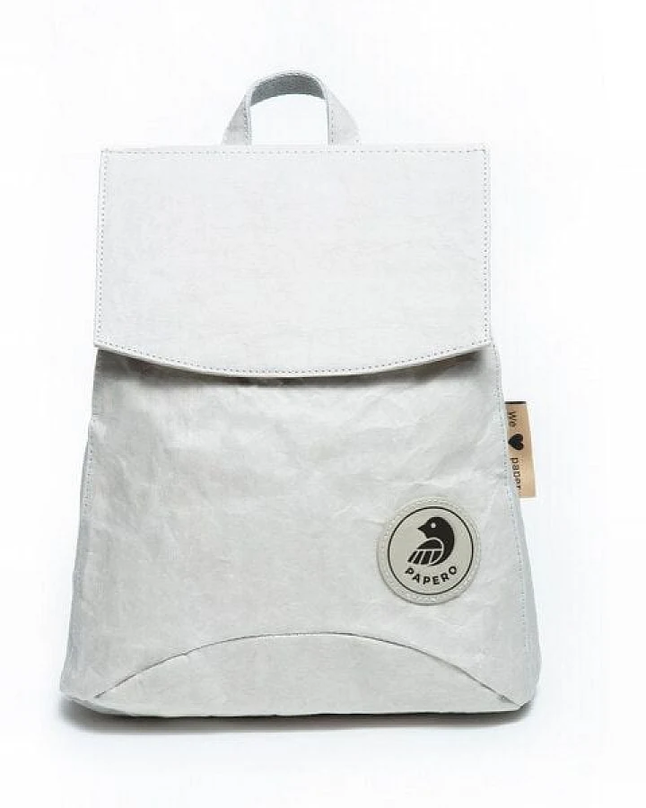 PAPERO Rucksack aus Papier robust wasserfest vegan 3 in 1 Handtasche Damen