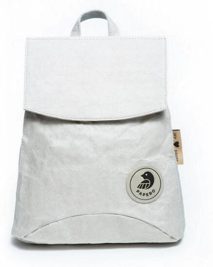 PAPERO Rucksack aus Papier robust wasserfest vegan 3 in 1 Handtasche Damen