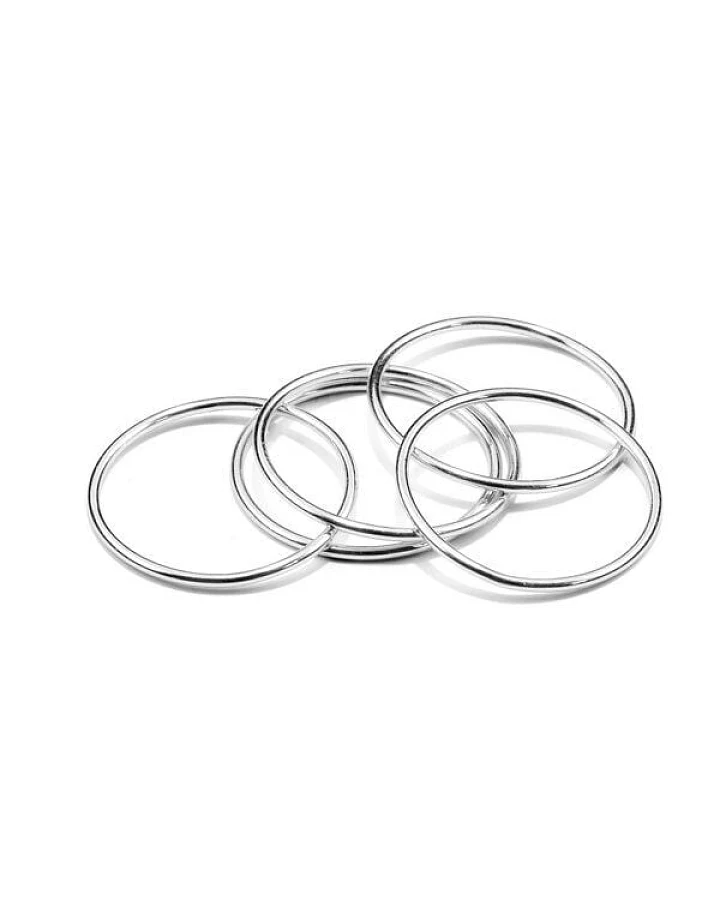 Jonathan Radetz Jewellery Ring WIRE, Set aus 3 Ringen, Silber 925, Sterlingsilber, Ringgröße 50 - 58, Handmade in Germany