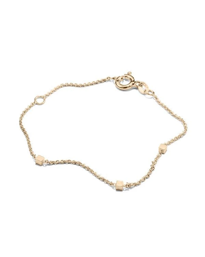 Jonathan Radetz Jewellery Armband fineCUBE, Gold 585, 14 Karat, Länge 16 - 18 cm, Handmade in Germany