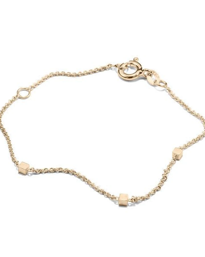 Jonathan Radetz Jewellery Armband fineCUBE, Gold 585, 14 Karat, Länge 16 - 18 cm, Handmade in Germany