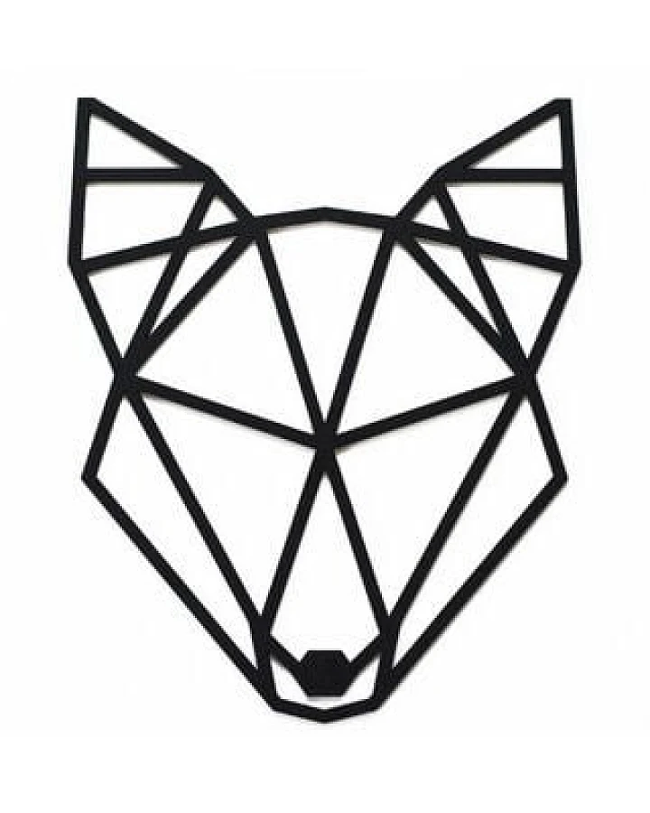 BeWooden Wanddekoration aus Holz - Wolf - Wolf Siluette