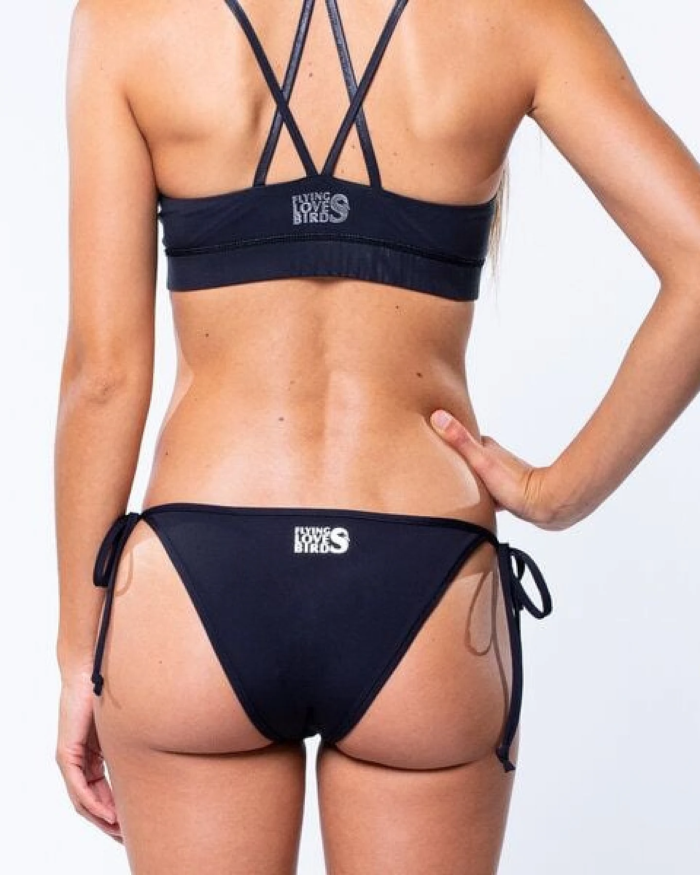 Flying Love Birds "Magic Black" - Tie Tanga Bikinihöschen – Ansicht 2