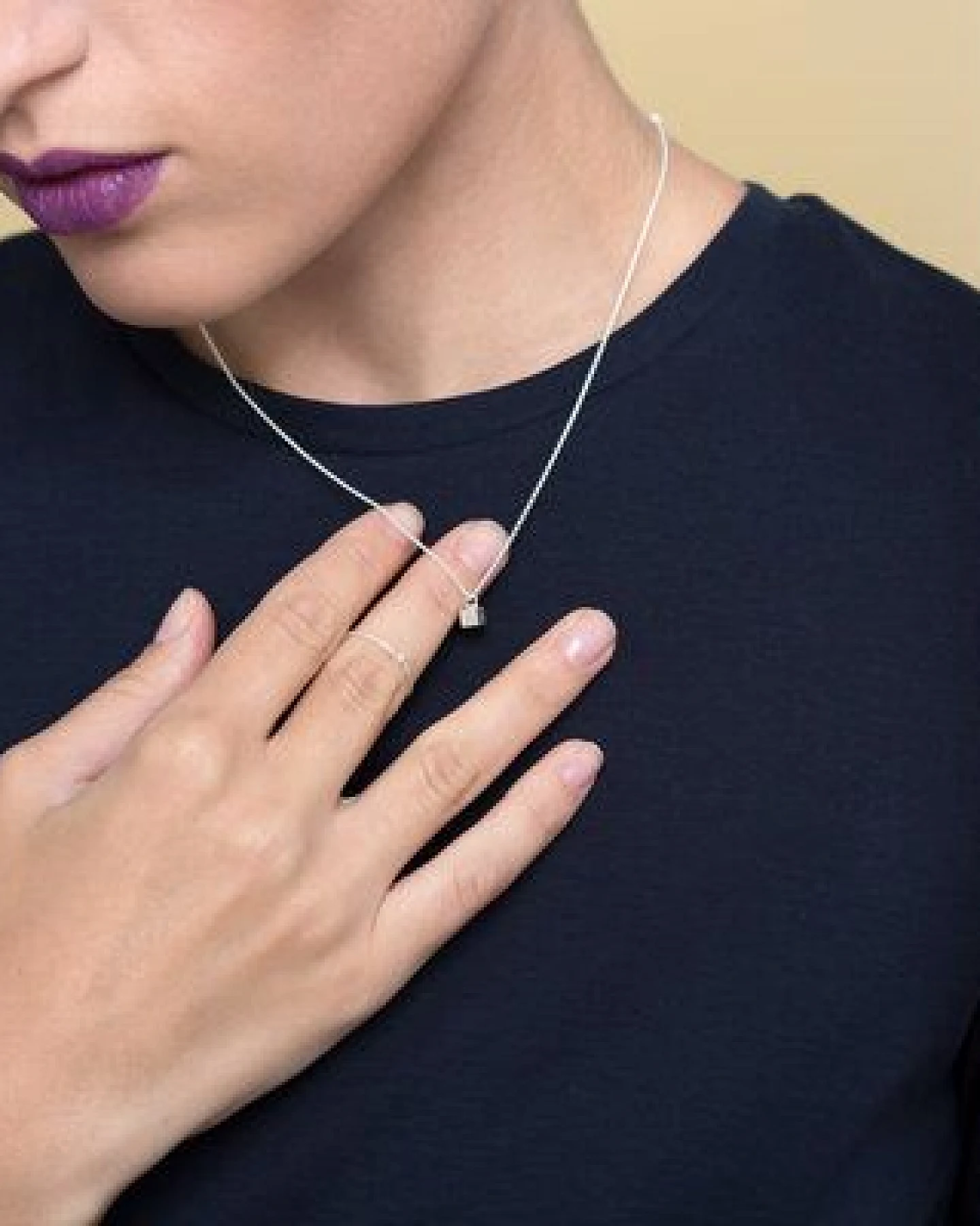 Jonathan Radetz Jewellery Kettenring fineCUBE, Silber 925, Sterlingsilber, Größe S - M, Handmade in Germany – Ansicht 3