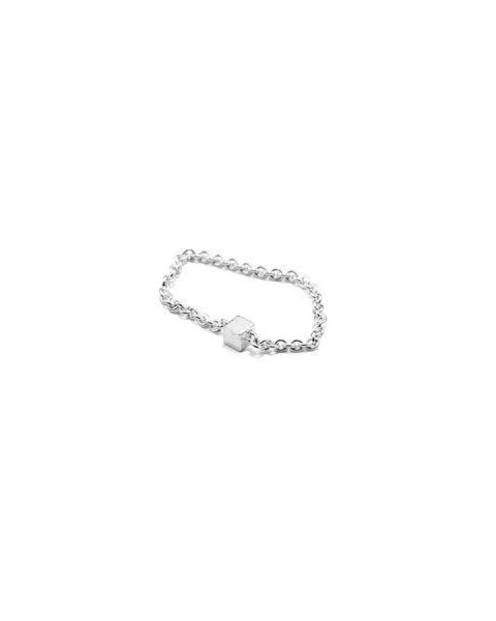 Jonathan Radetz Jewellery Kettenring fineCUBE, Silber 925, Sterlingsilber, Größe S - M, Handmade in Germany