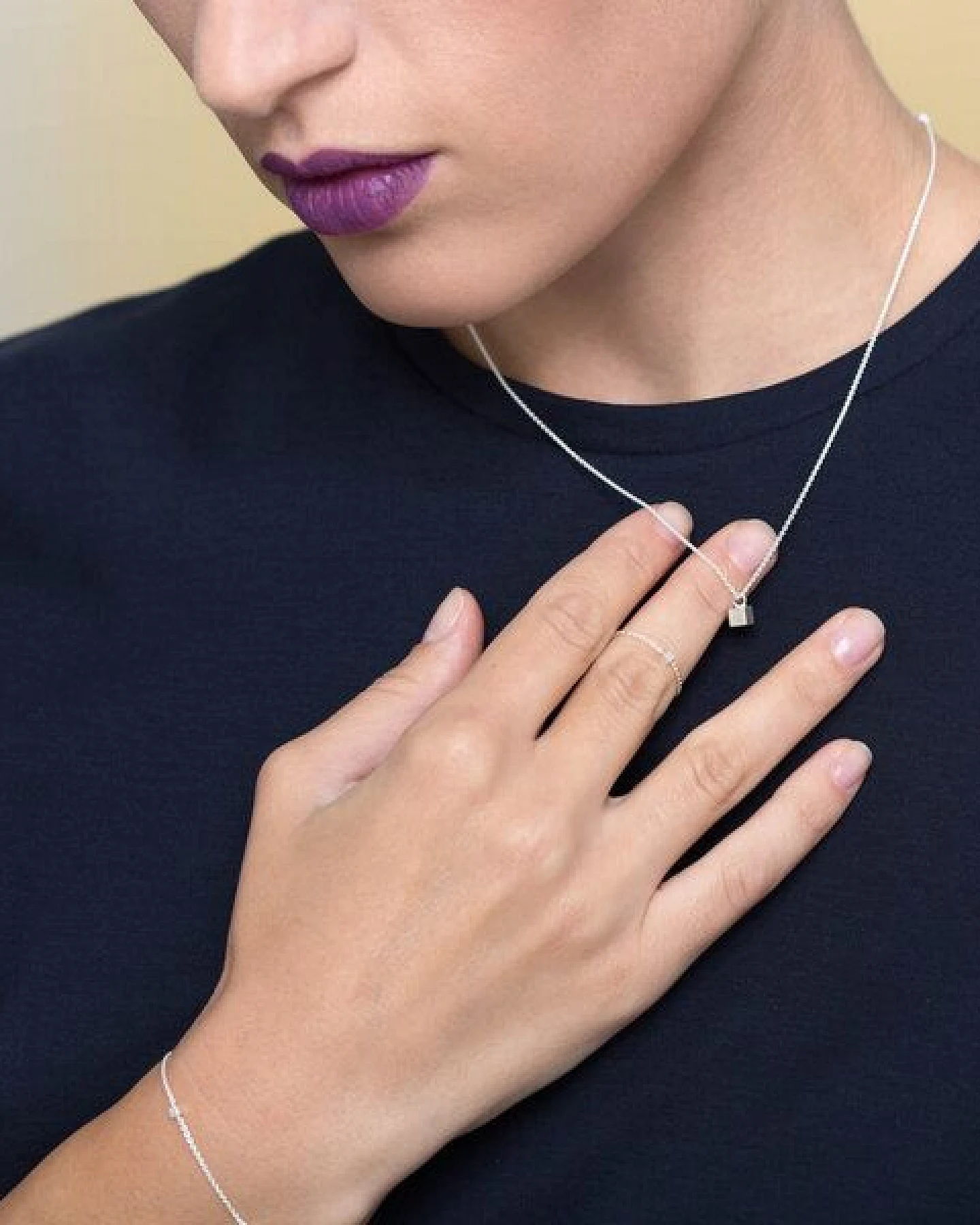 Jonathan Radetz Jewellery Kettenring fineCUBE, Gold 585, 14 Karat, Größe S - M, Handmade in Germany – Ansicht 2