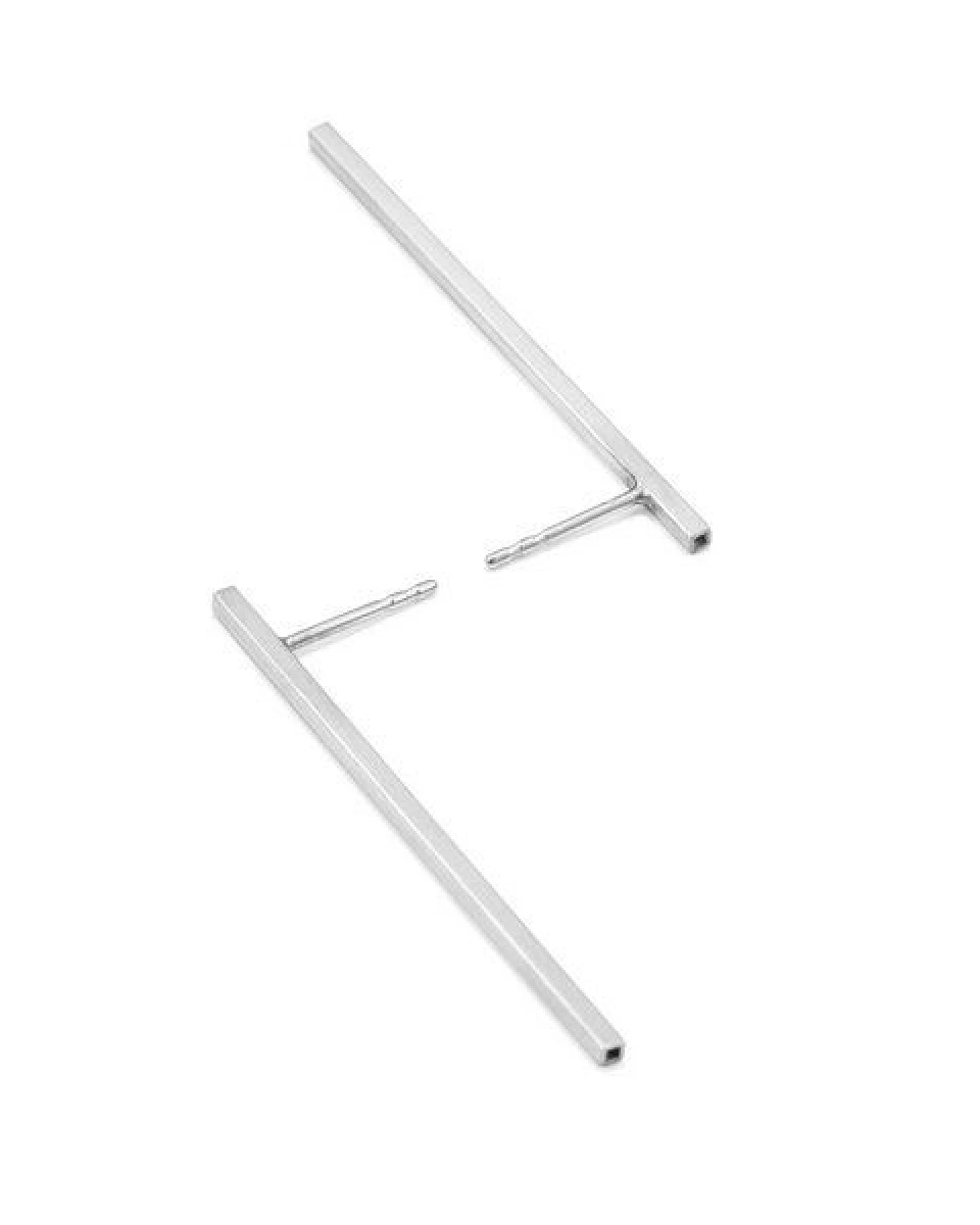 Jonathan Radetz Jewellery Ohrstecker fineSQUARE, Silber 925, Sterlingsilber, Länge 10 - 40 mm, Handmade in Germany – Ansicht 2