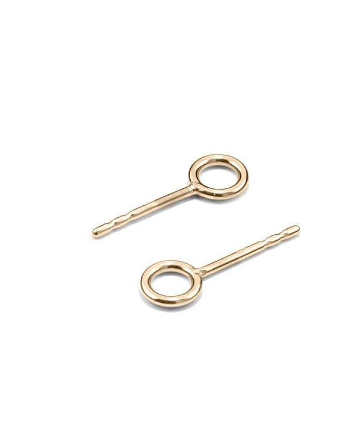 Jonathan Radetz Jewellery Stecker LOOP, Gold 585, 14 Karat, Handmade in Germany