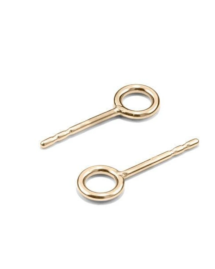 Jonathan Radetz Jewellery Stecker LOOP, Gold 585, 14 Karat, Handmade in Germany