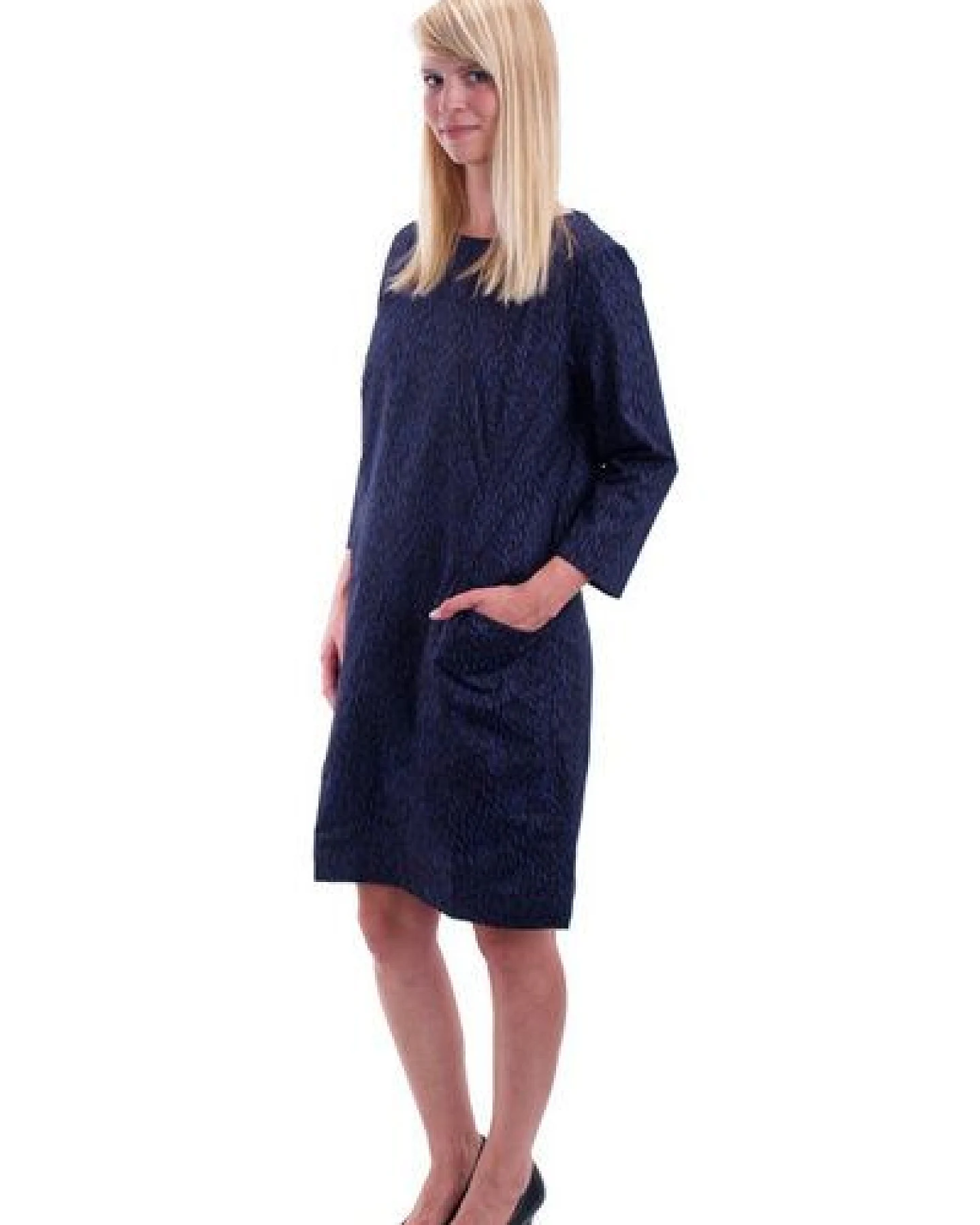 People Tree Tanja Shift Dress Navy – Ansicht 3