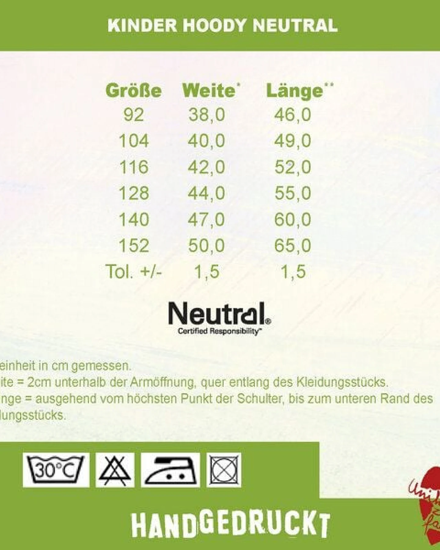 HANDGEDRUCKT "Meerjungfrau" Kinder-Hoody – Ansicht 4