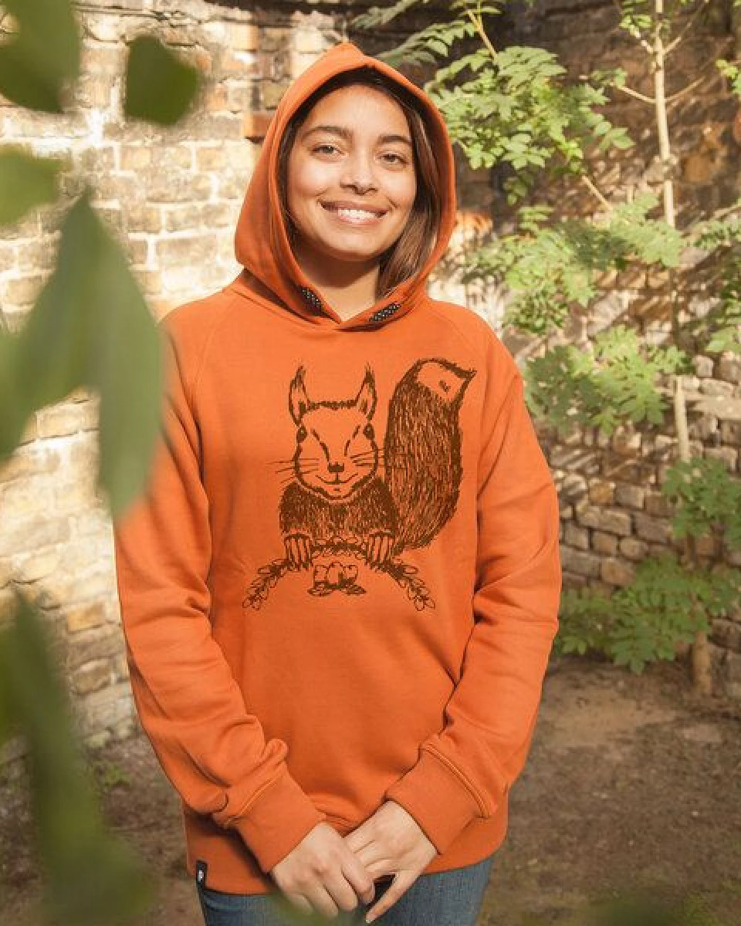 päfjes Ella Eichhorn / Squirrel - Fair gehandelt - Unisex Bio Hoodie / Kapuzenpulli – Ansicht 2