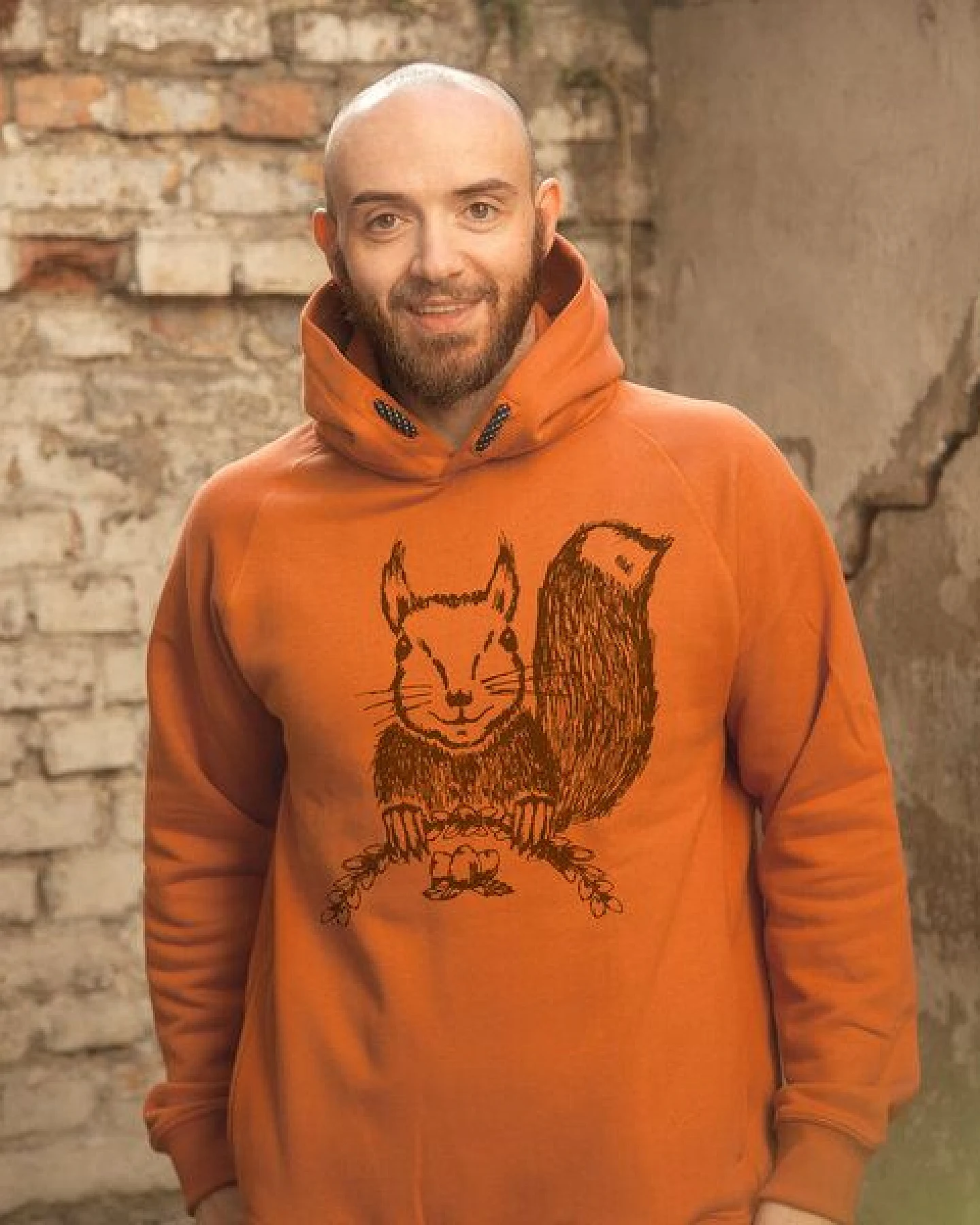 päfjes Ella Eichhorn / Squirrel - Fair gehandelt - Unisex Bio Hoodie / Kapuzenpulli – Ansicht 3