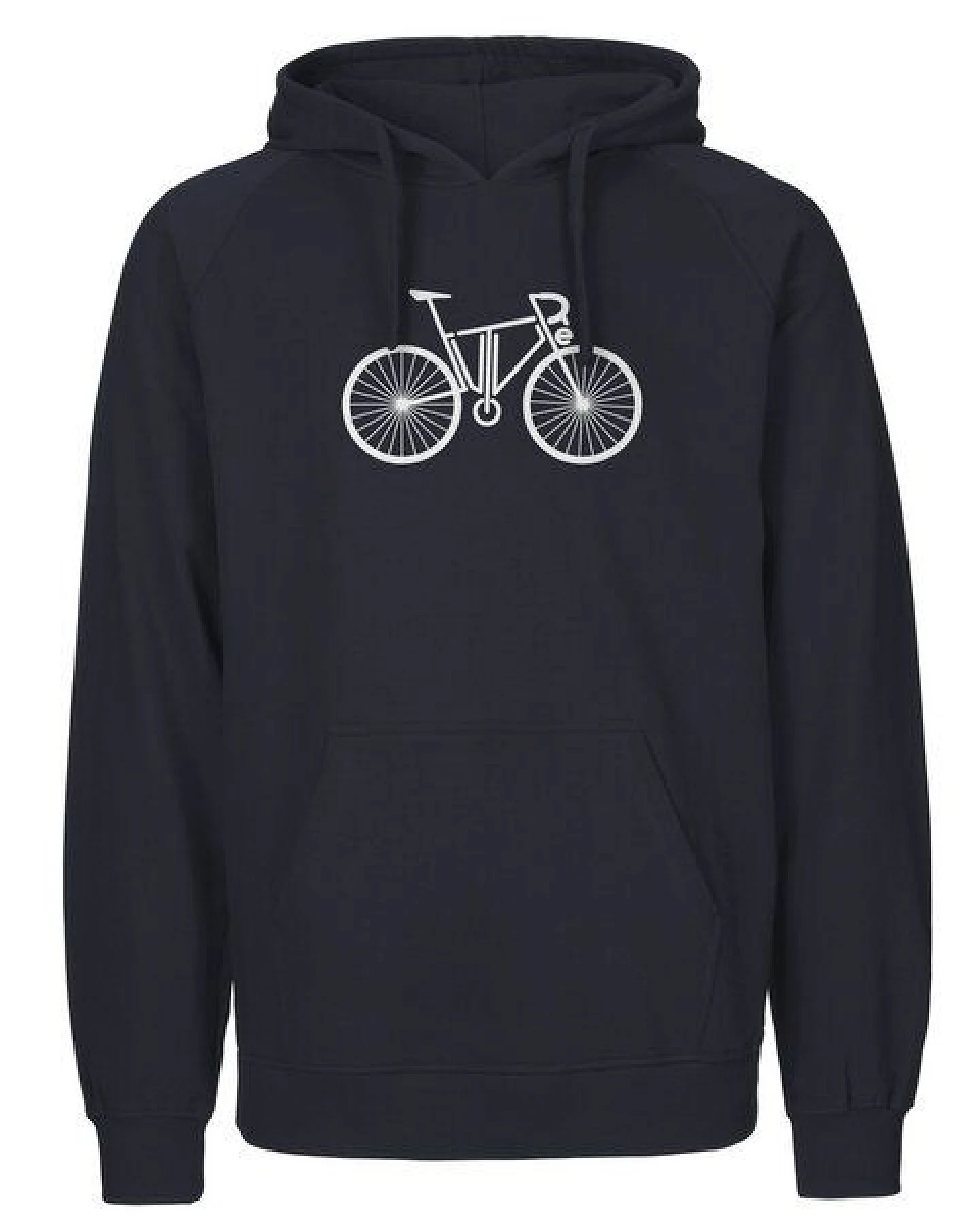 HANDGEDRUCKT "FutureBike" Männer Hoody aus reiner Biobaumwolle (kbA) – Ansicht 4