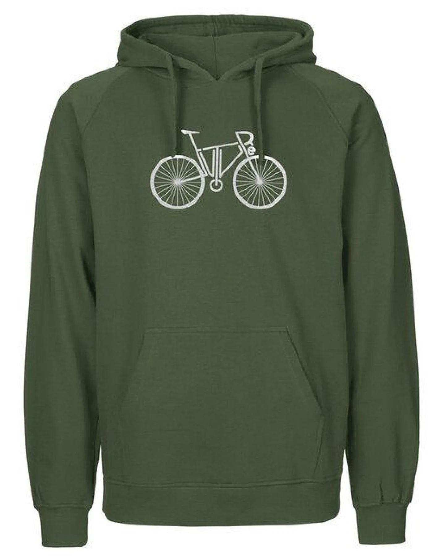 HANDGEDRUCKT "FutureBike" Männer Hoody aus reiner Biobaumwolle (kbA) – Ansicht 4