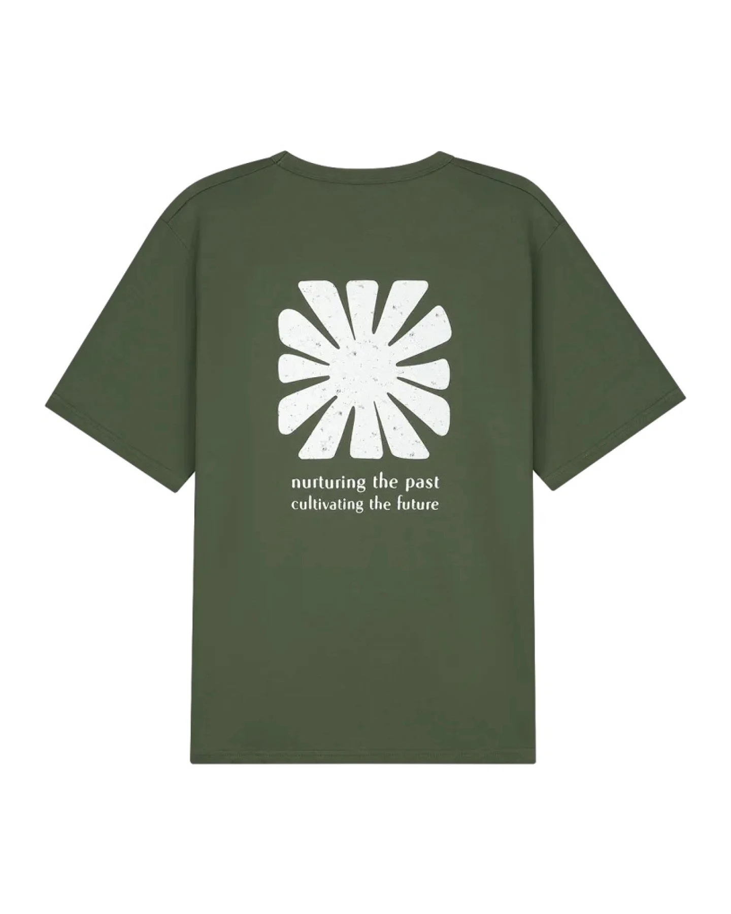 Kuyichi Herren vegan T-Shirt Liam Bedruckt Moosgrün – Ansicht 2