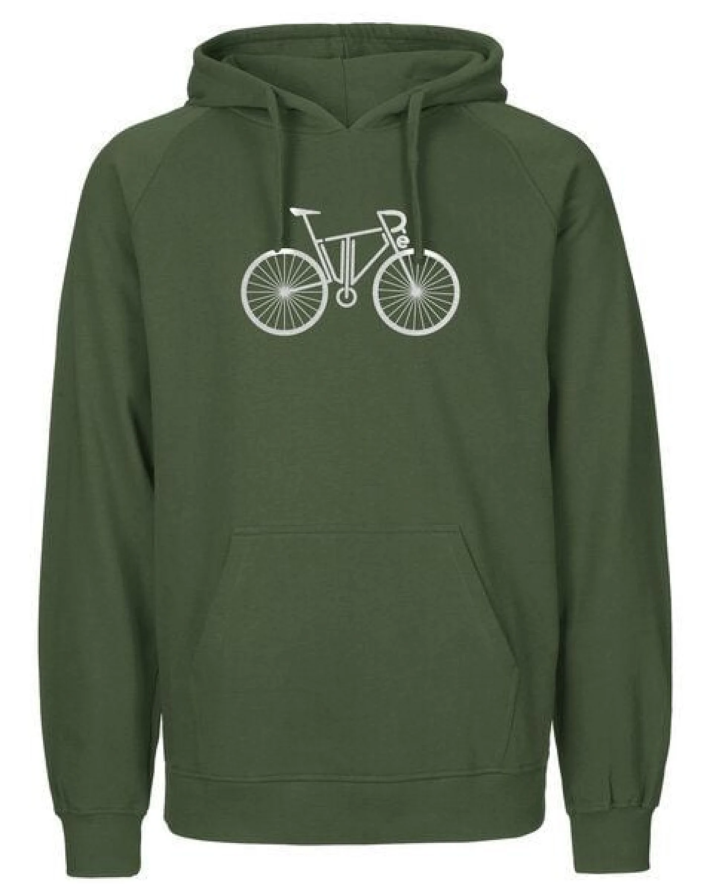 HANDGEDRUCKT "FutureBike" Männer Hoody aus reiner Biobaumwolle (kbA) – Ansicht 4