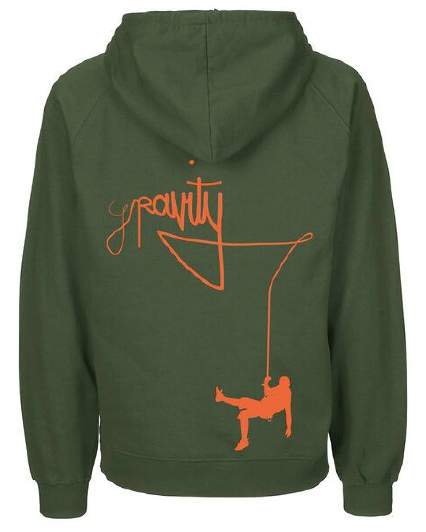 HANDGEDRUCKT "Gravity" Männer Hoody aus reiner Biobaumwolle (kbA) – Ansicht 2